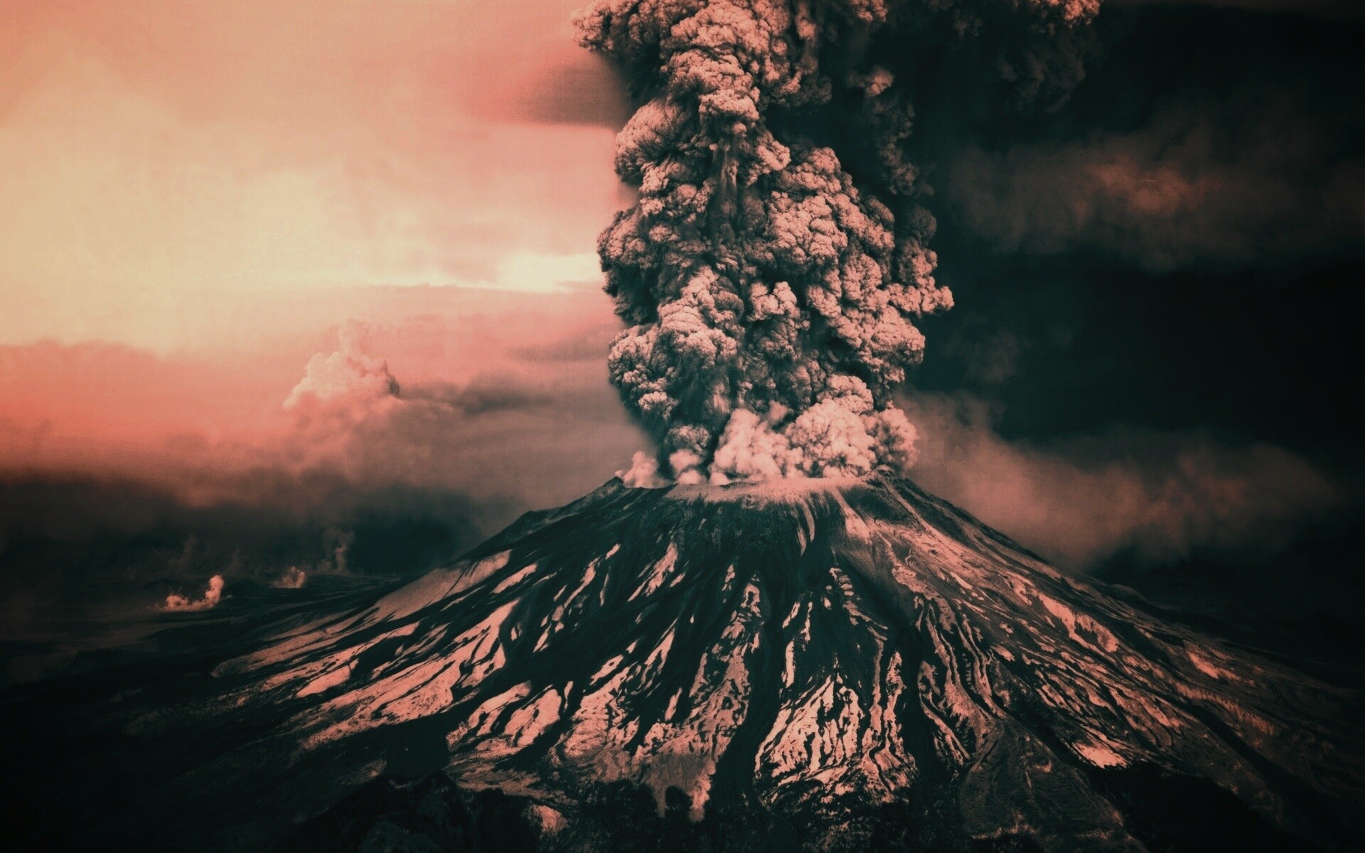 Извержение вулкана обои