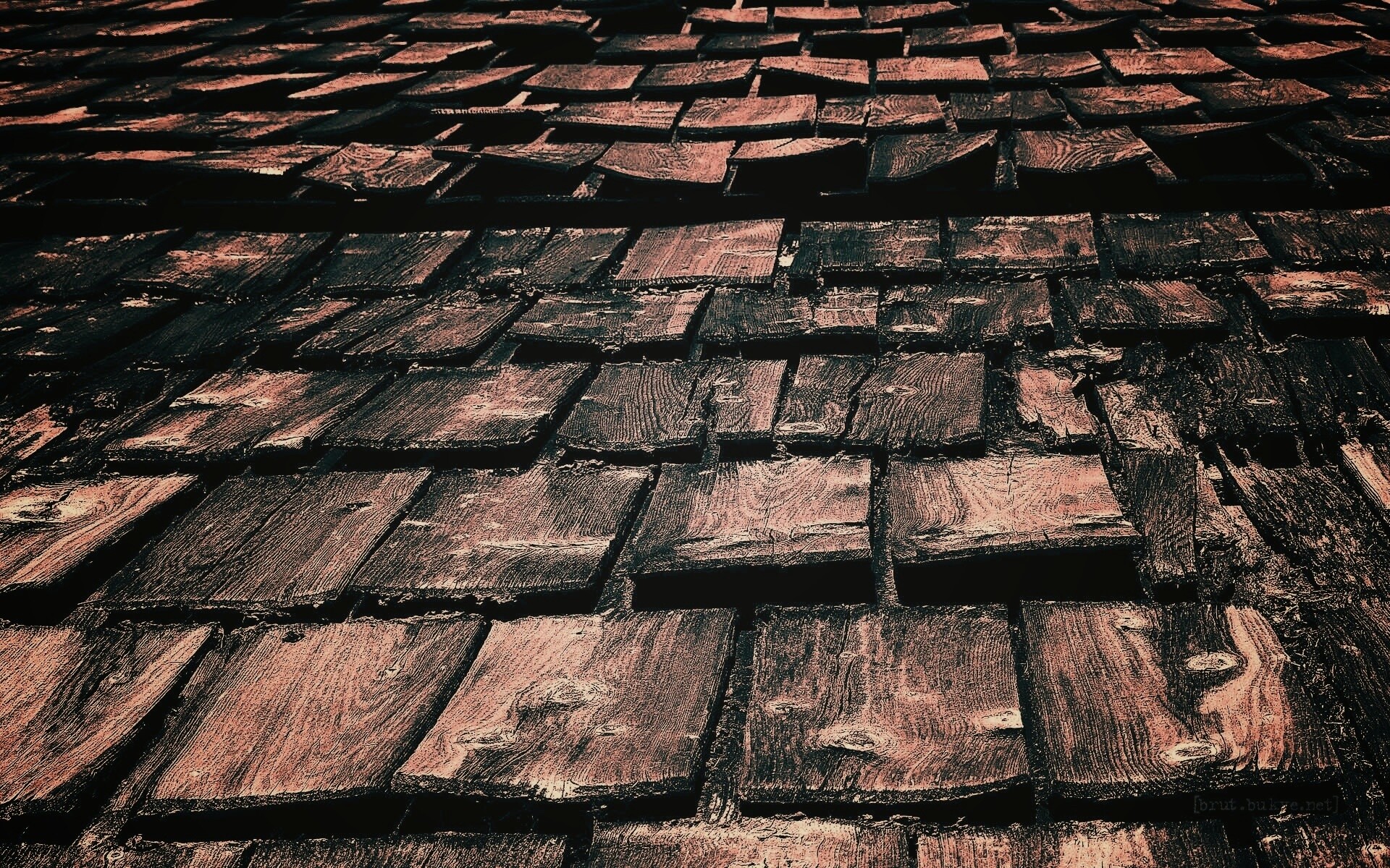 Деревянная крыша обои