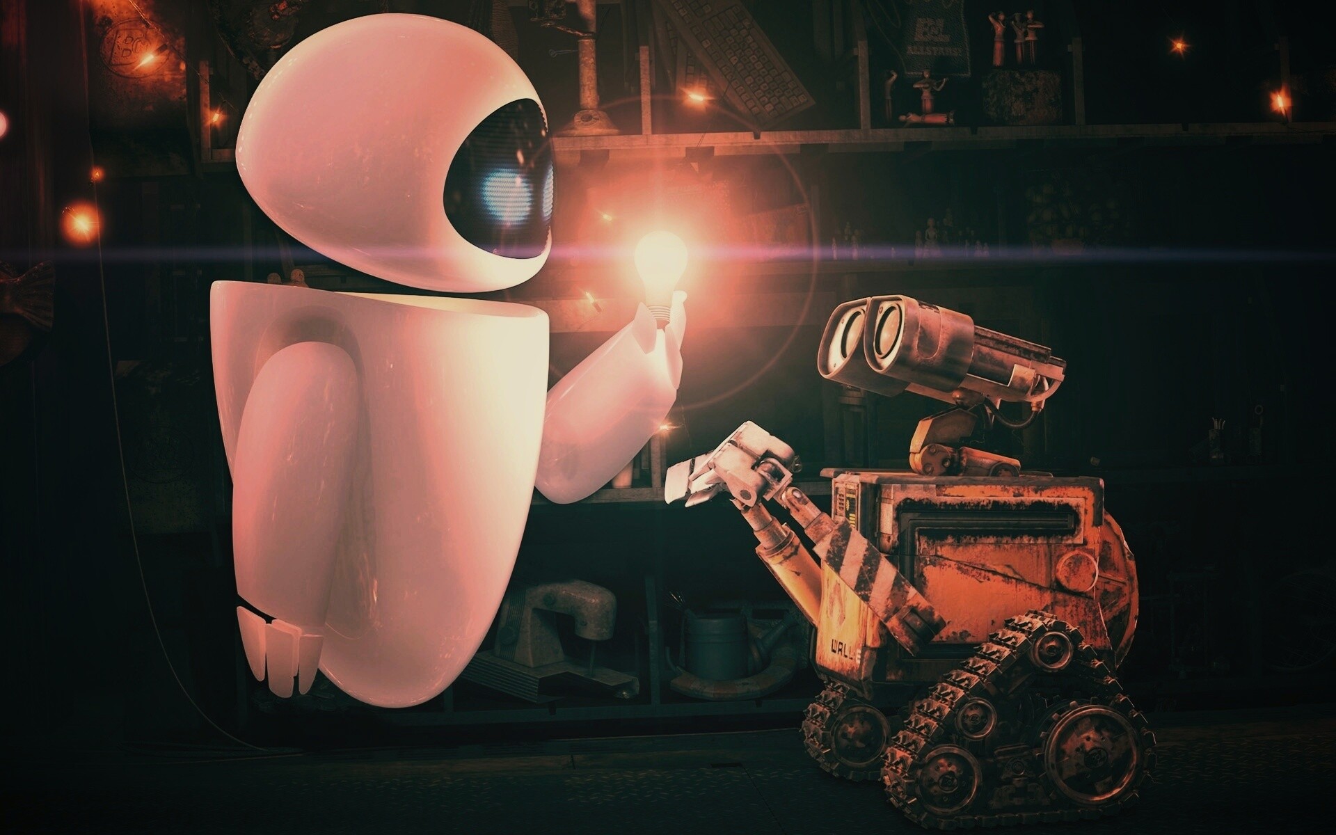 WALL-E и Ева обои