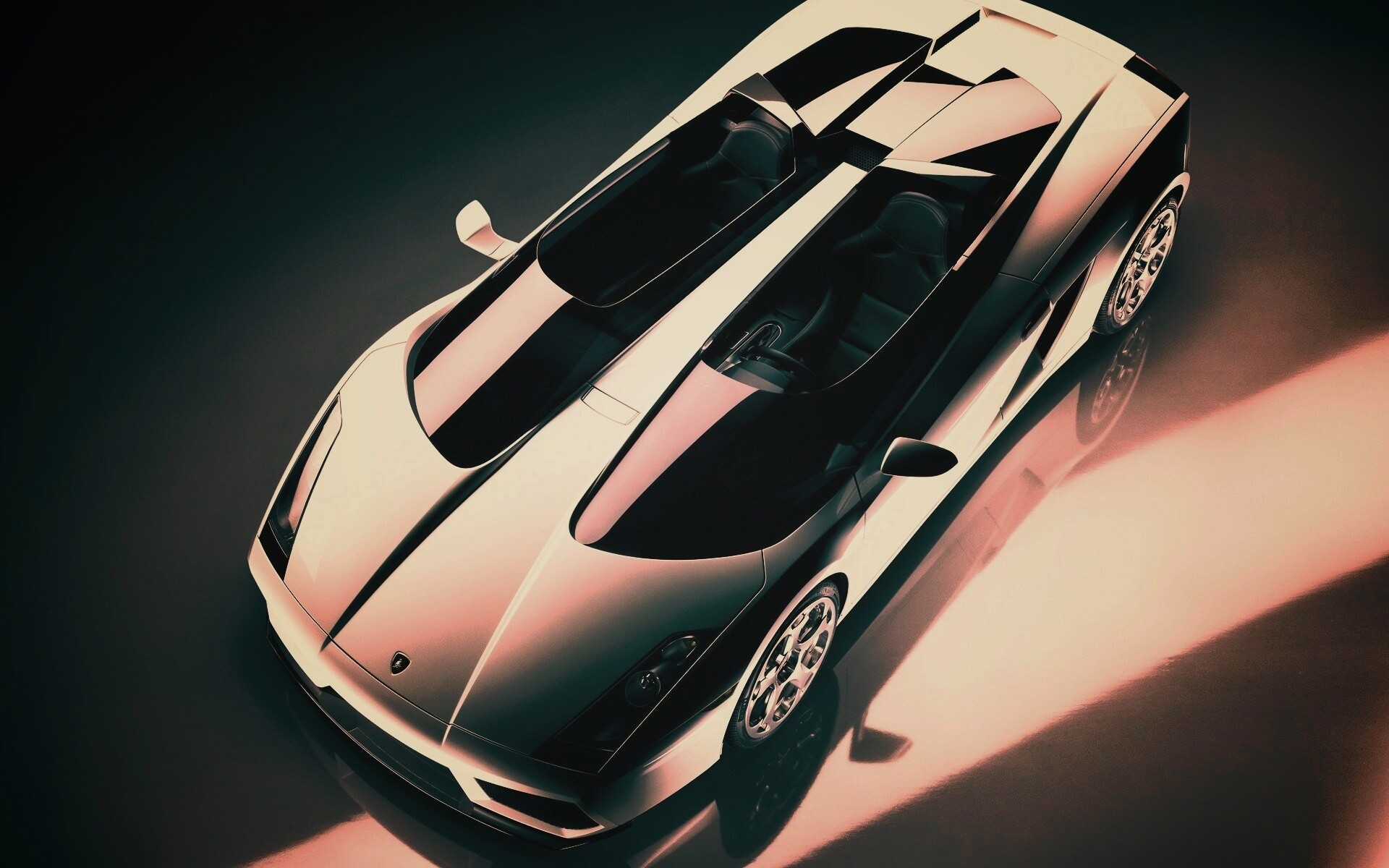 Светло-серый Lamborghini обои