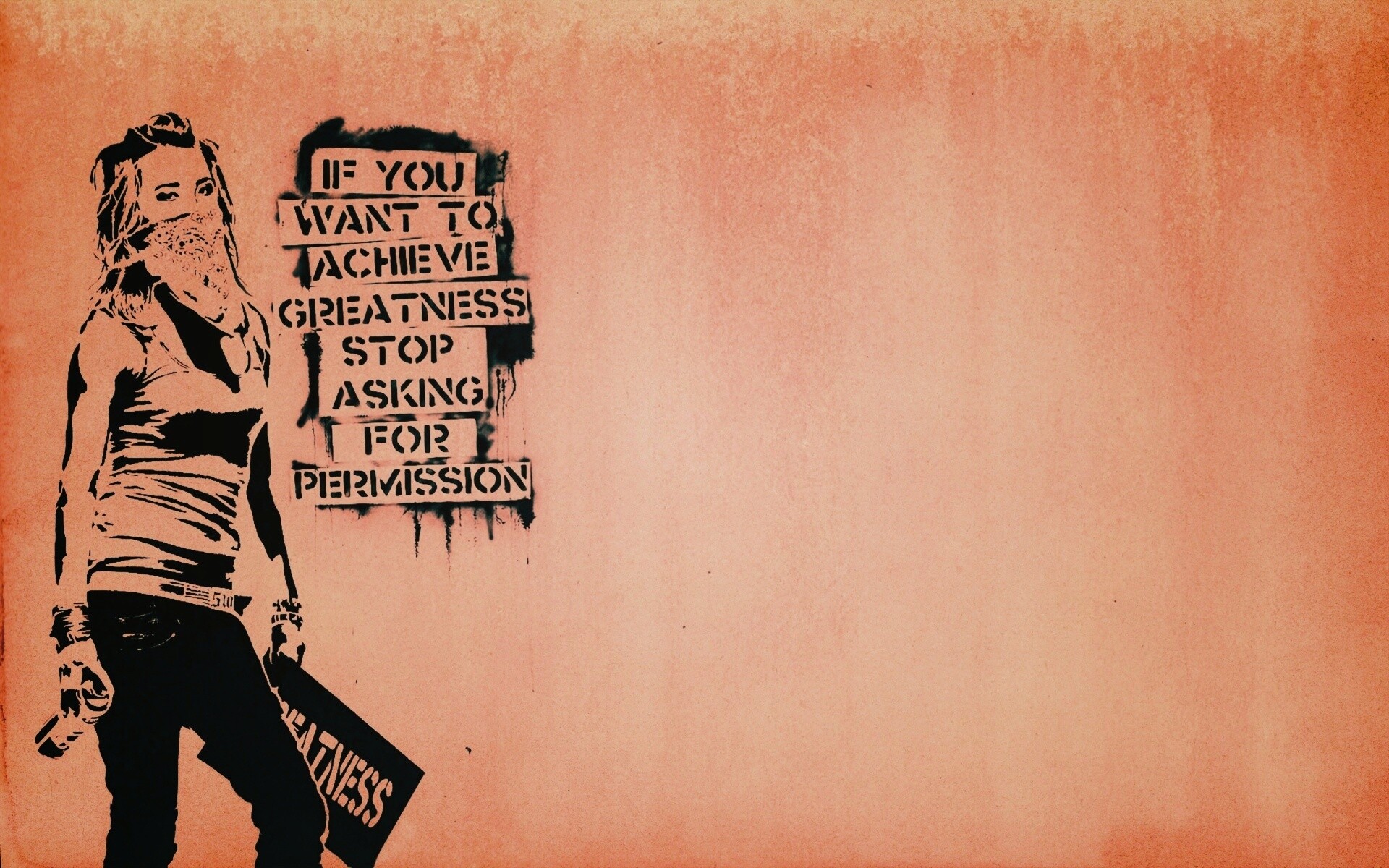 Девушка с баллончиком обои