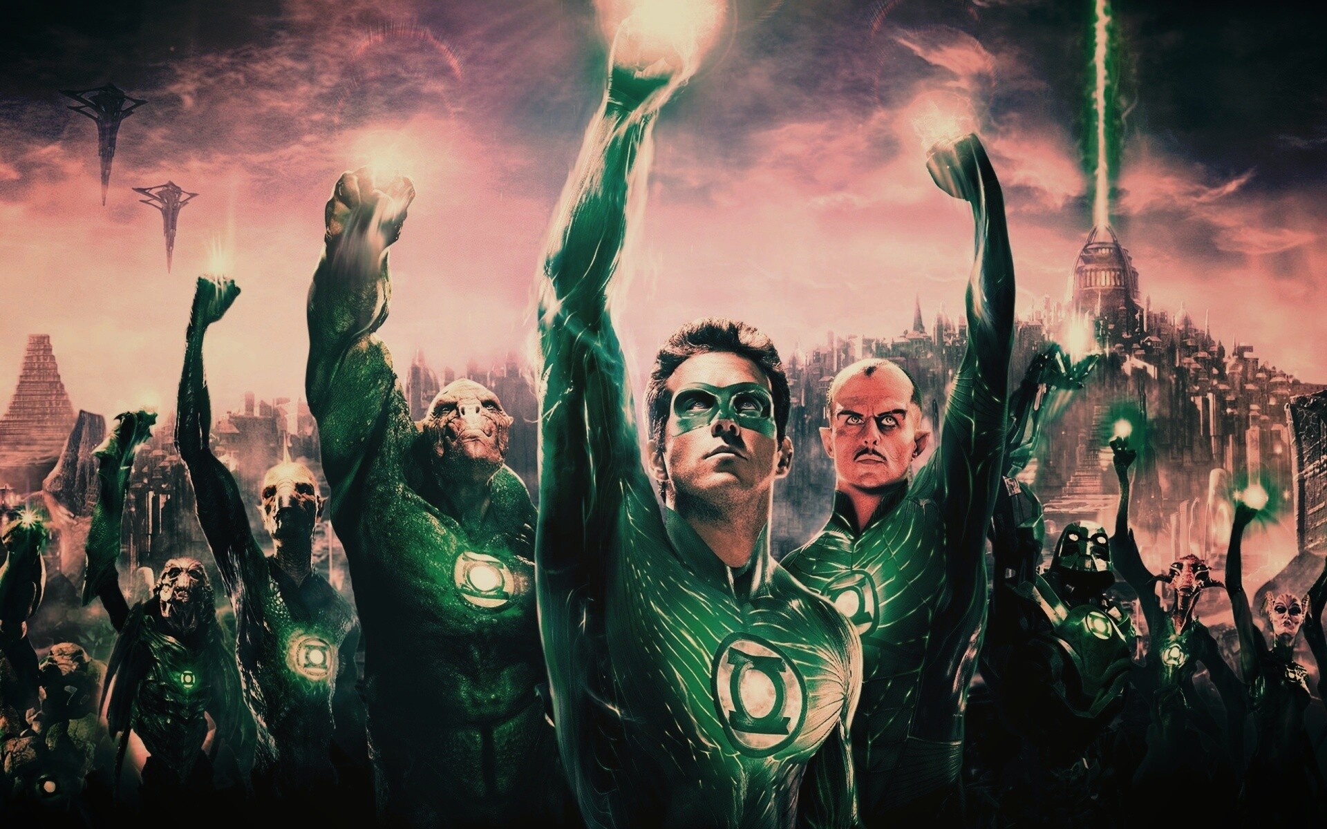 Зеленый фонарь обои