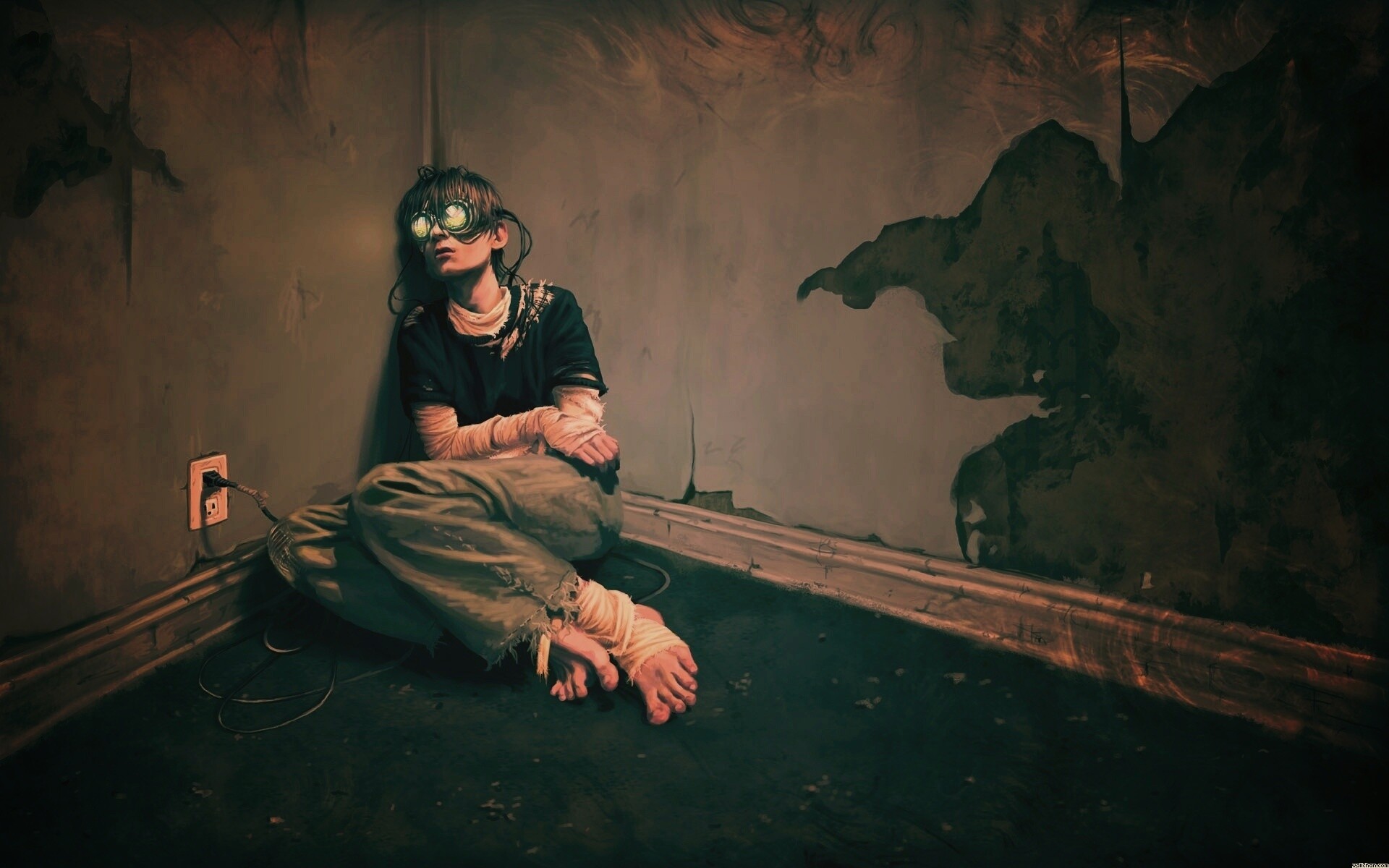 Потерянный в виртуальном мире обои