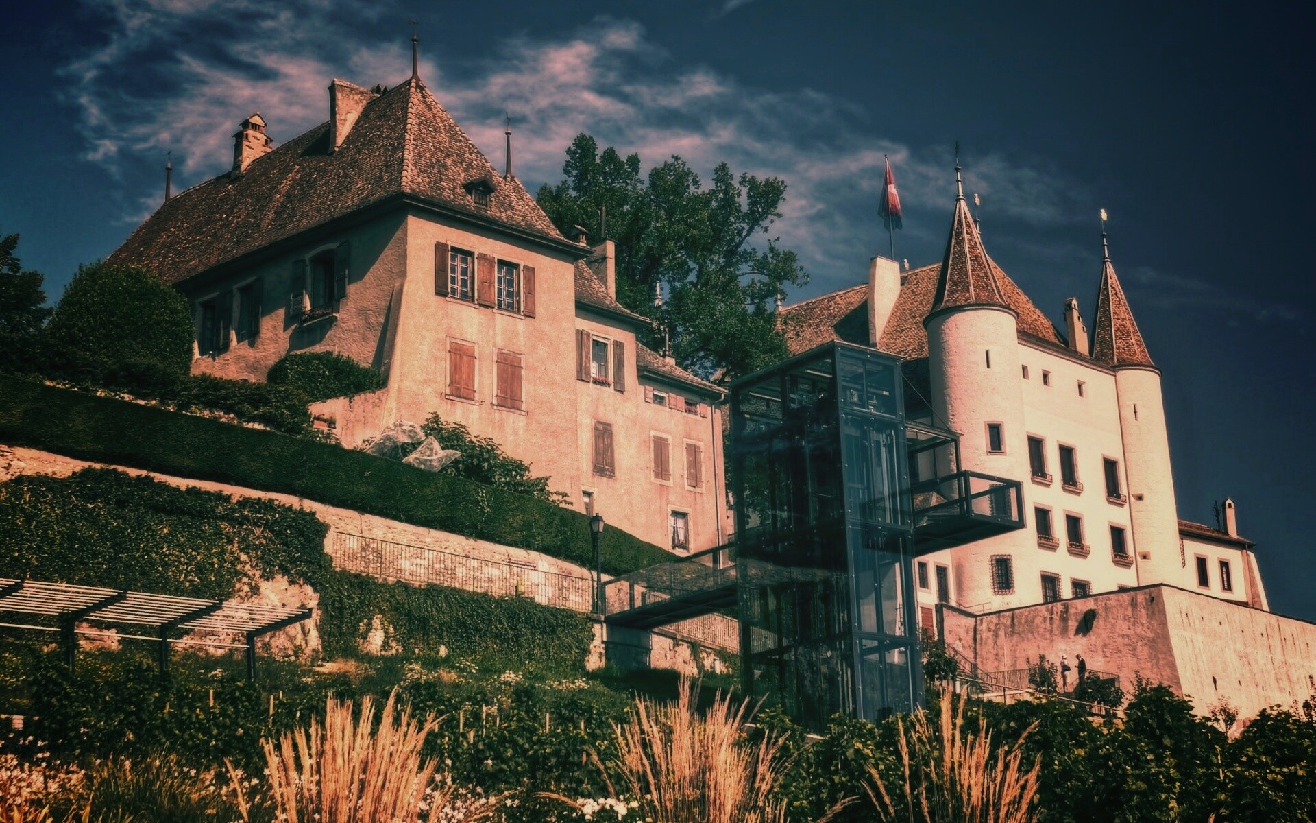 Дома с своеобразной архитектурой обои