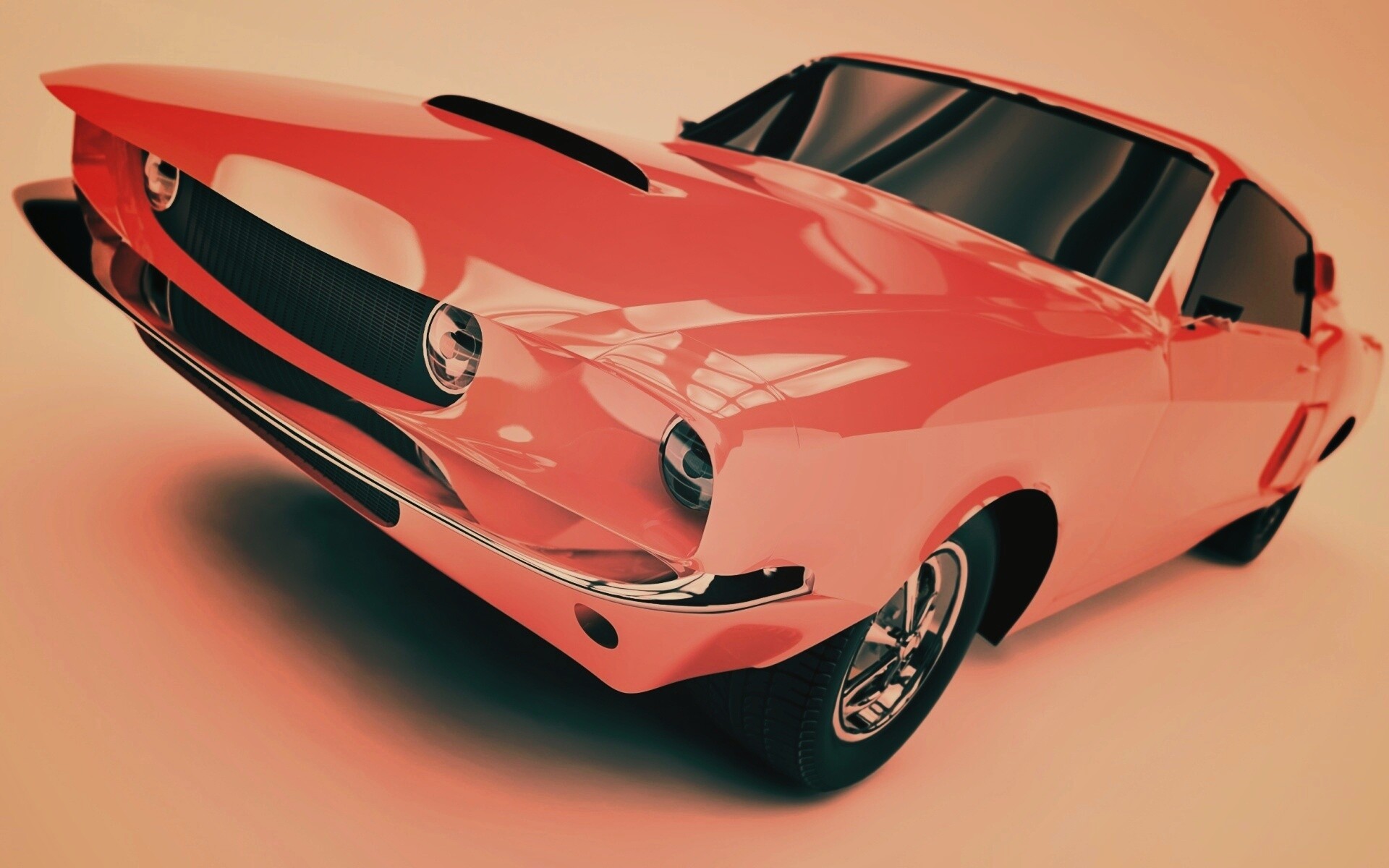 Красный ретро автомобиль обои