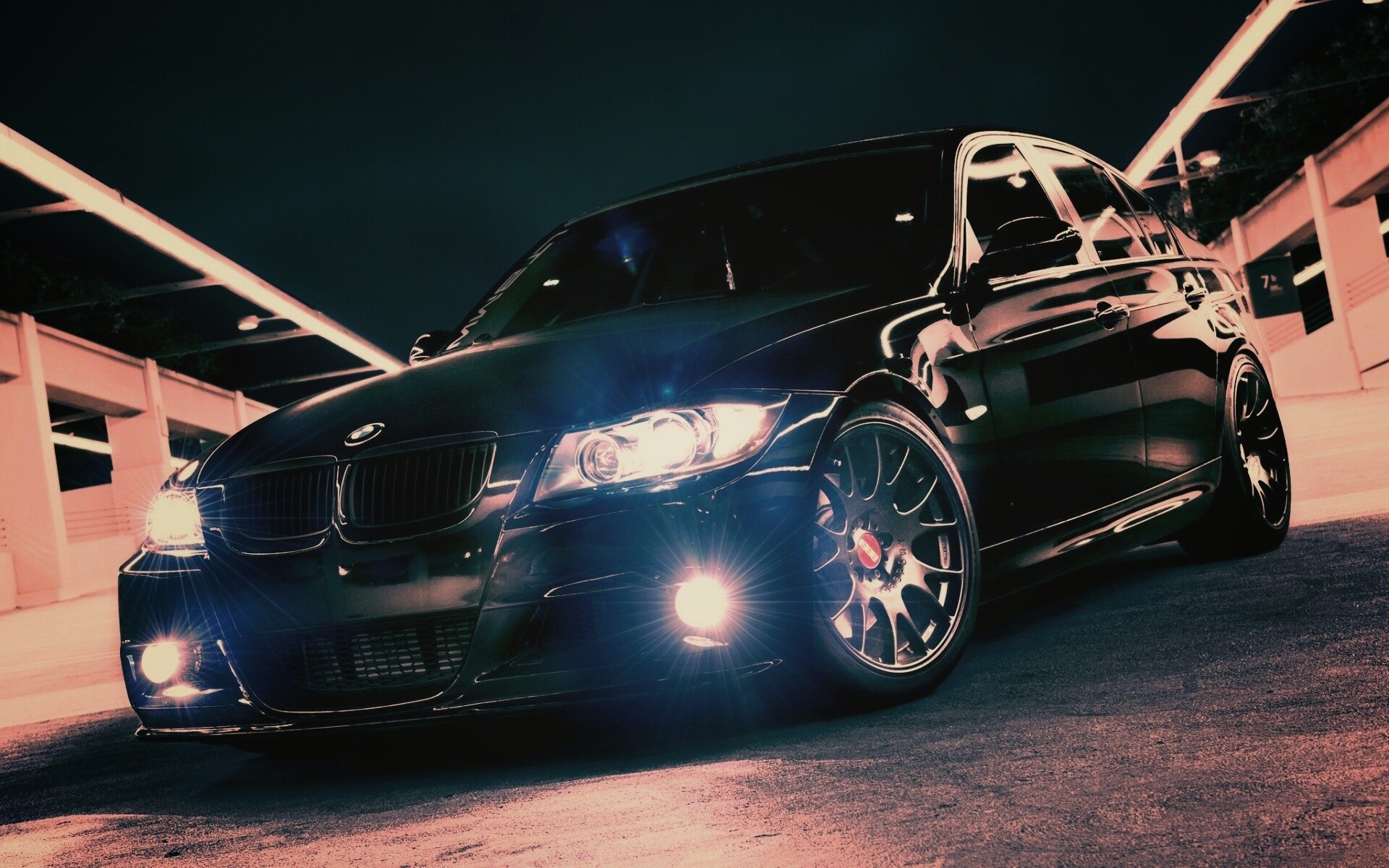 Чёрный БМВ обои