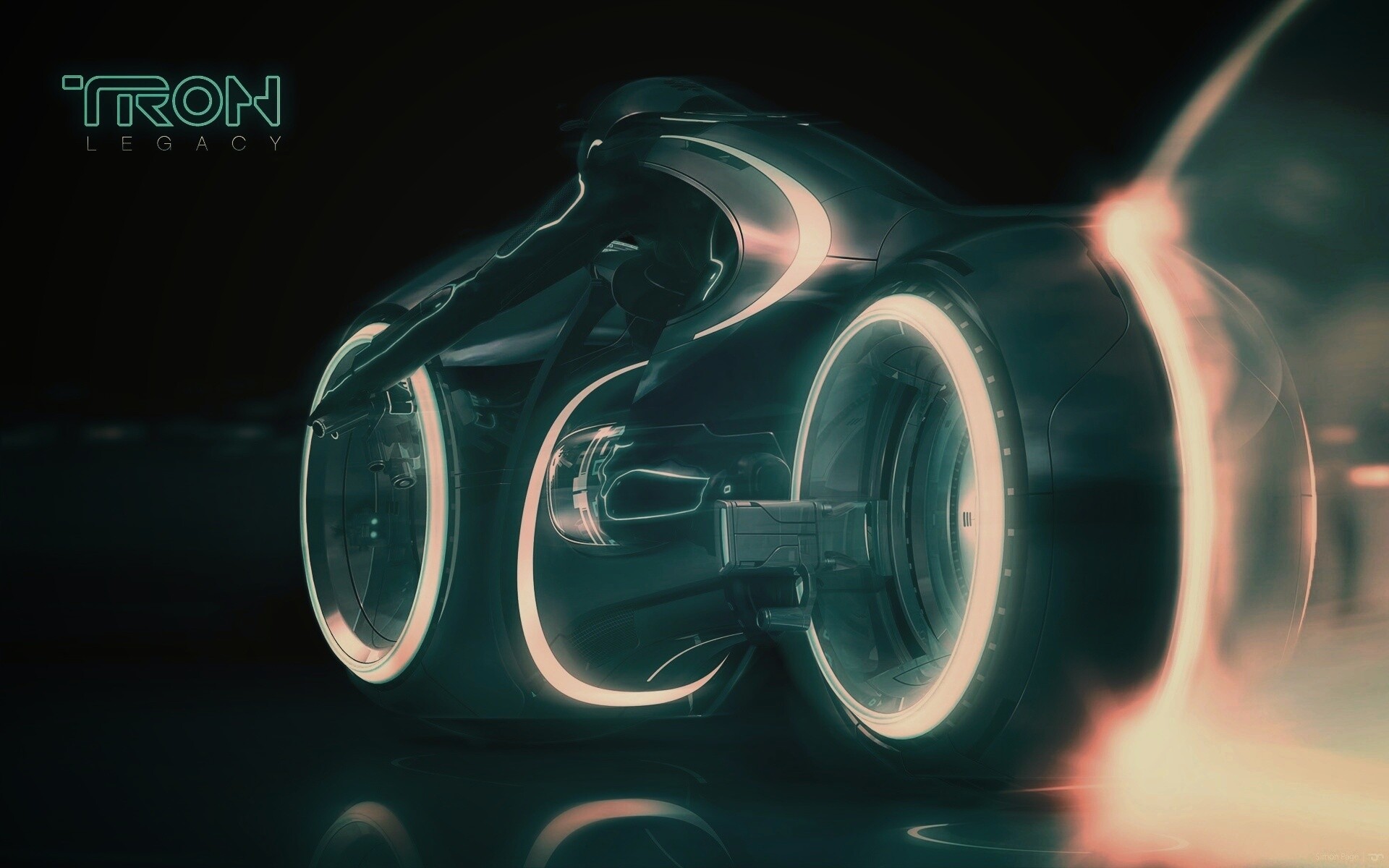 Светоцикл из TRON обои