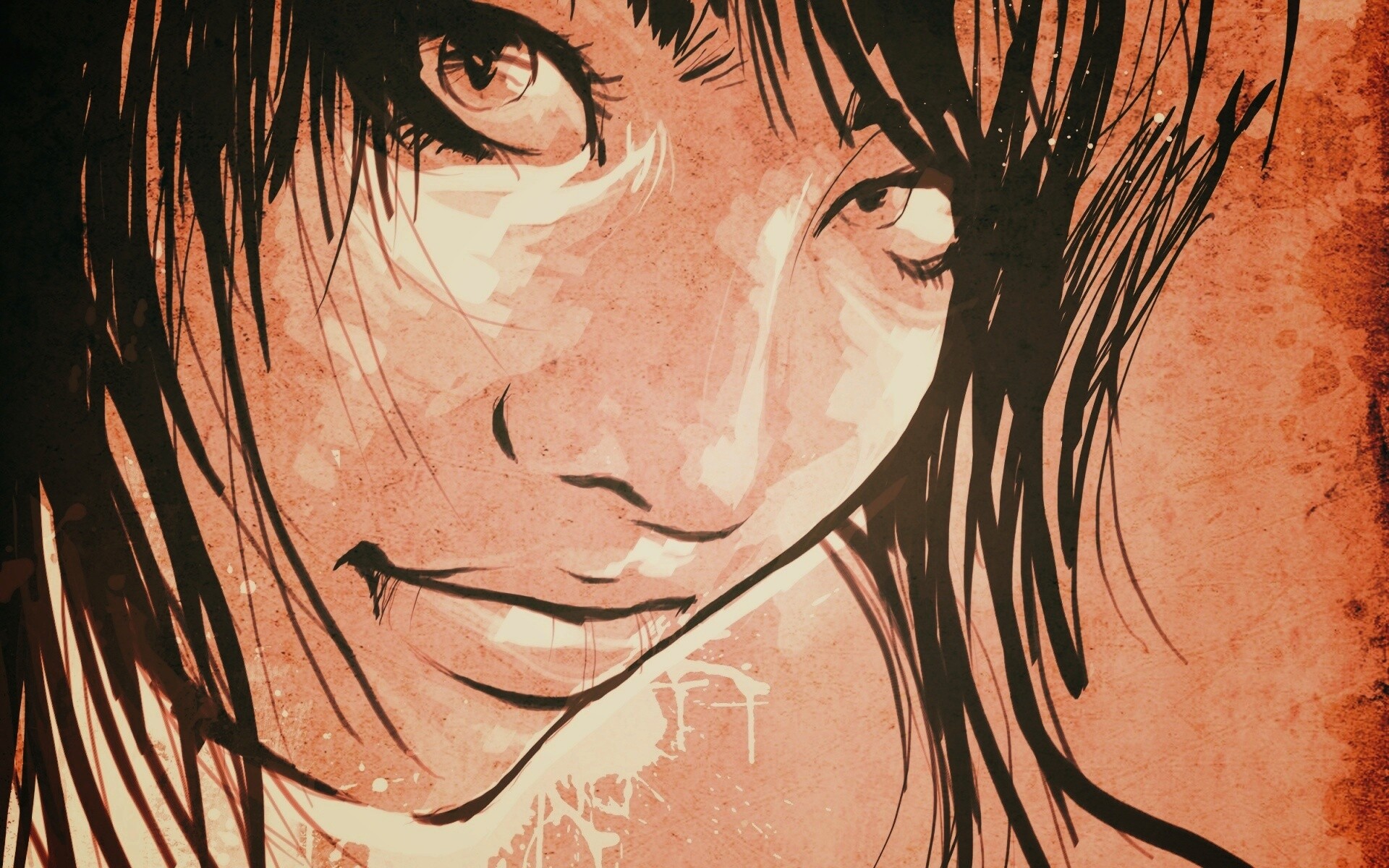 Оригинальный портрет азиатской девушки обои