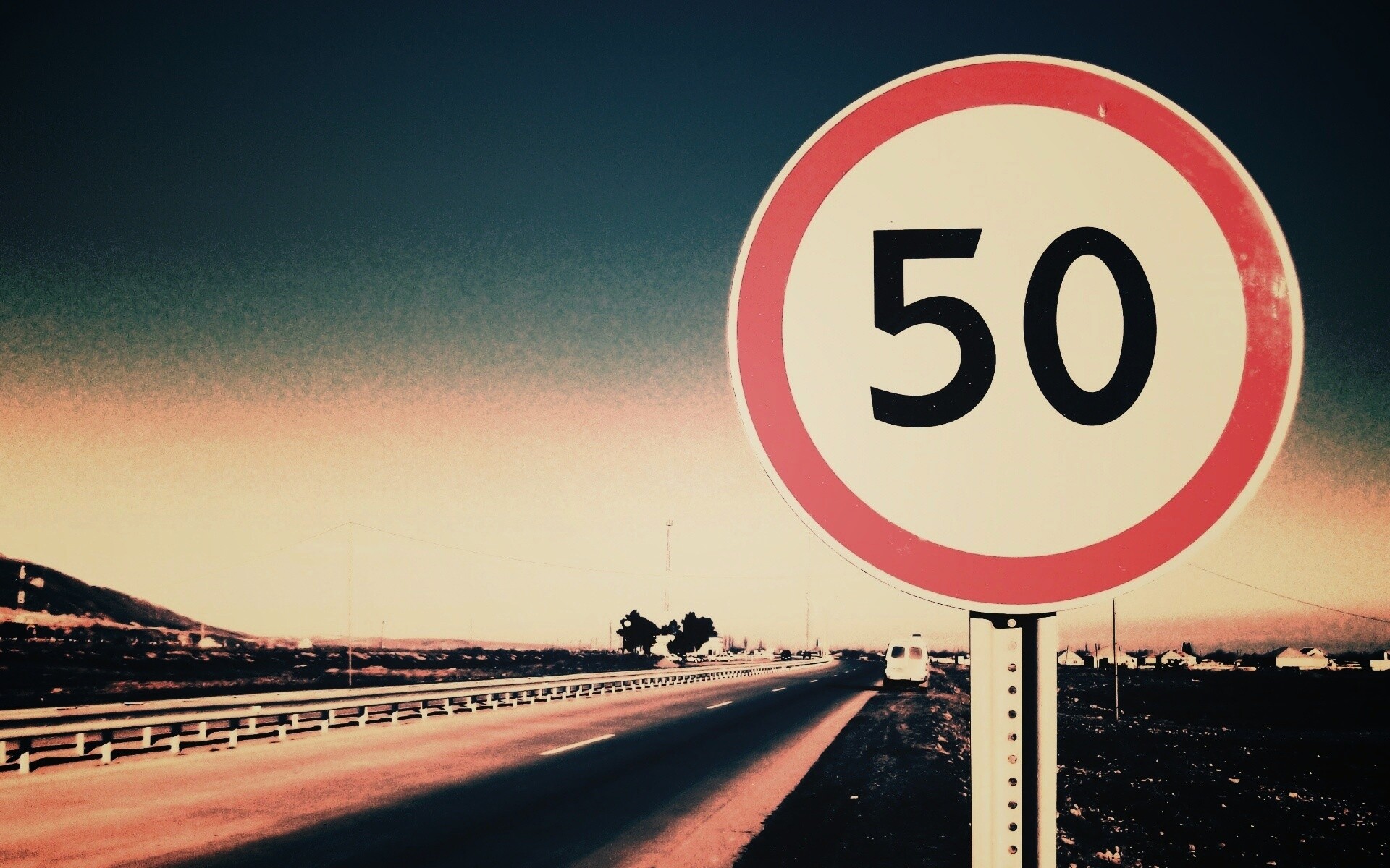Ограничение скорости 50 км/ч обои