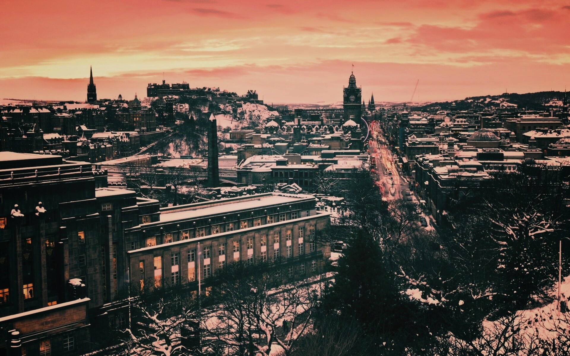 Вид на Эдинбург обои