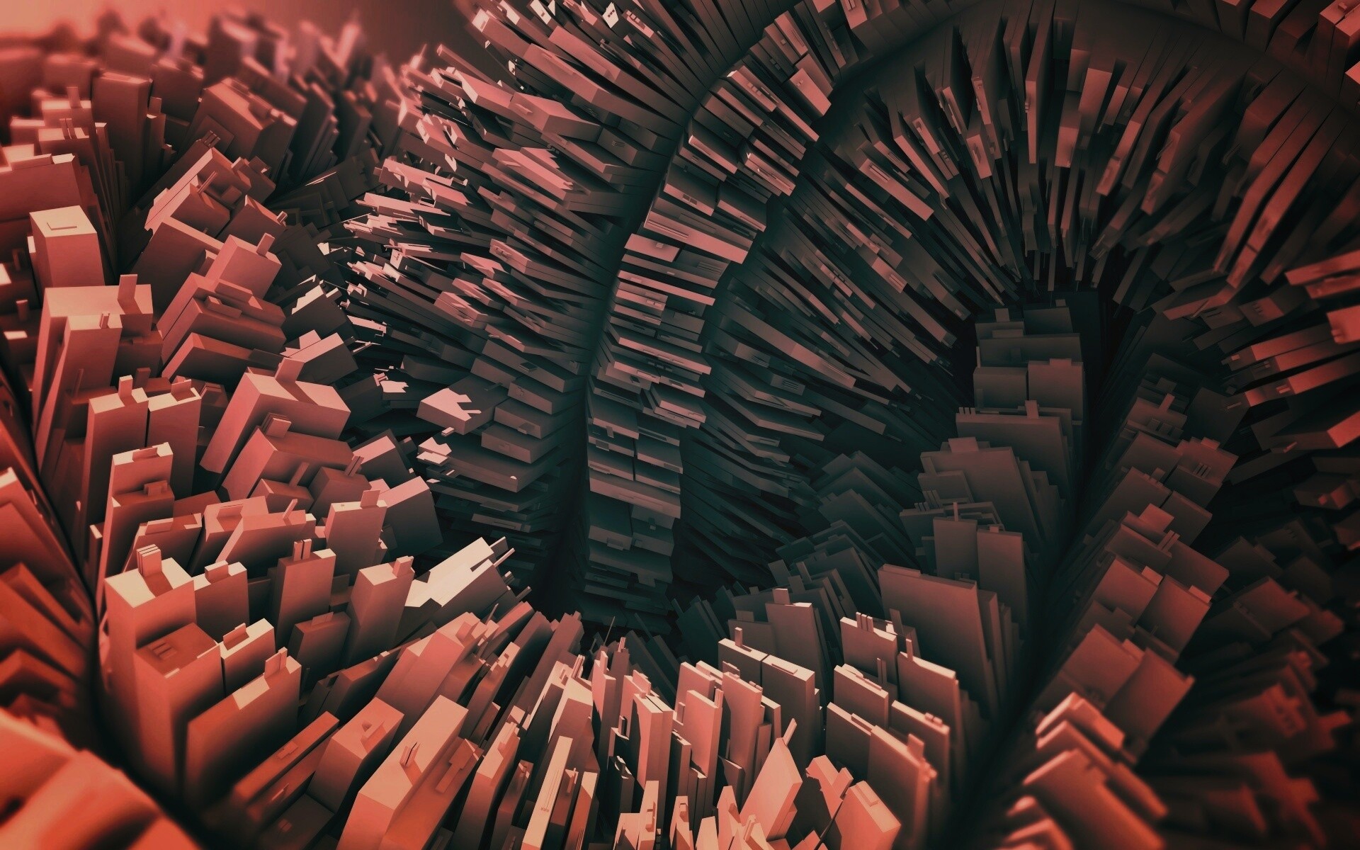 Модели домов засасывает обои