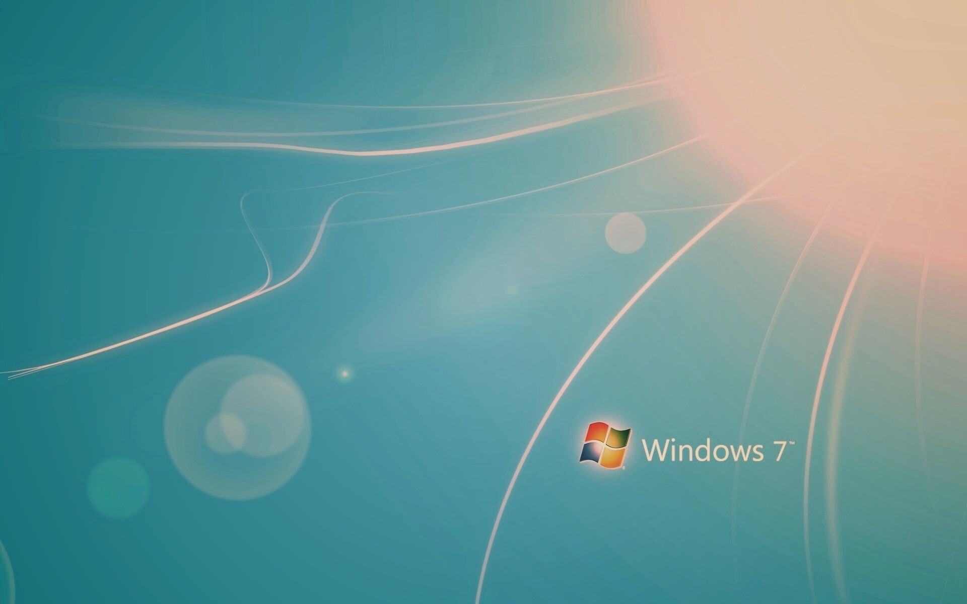Голубые обои Windows 7 обои