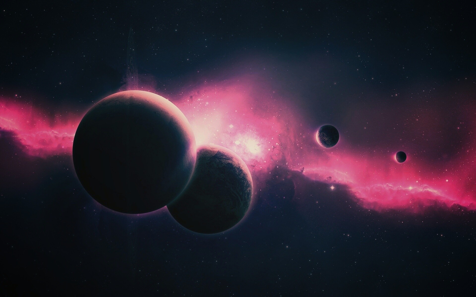 Фиолетовая вселенная обои