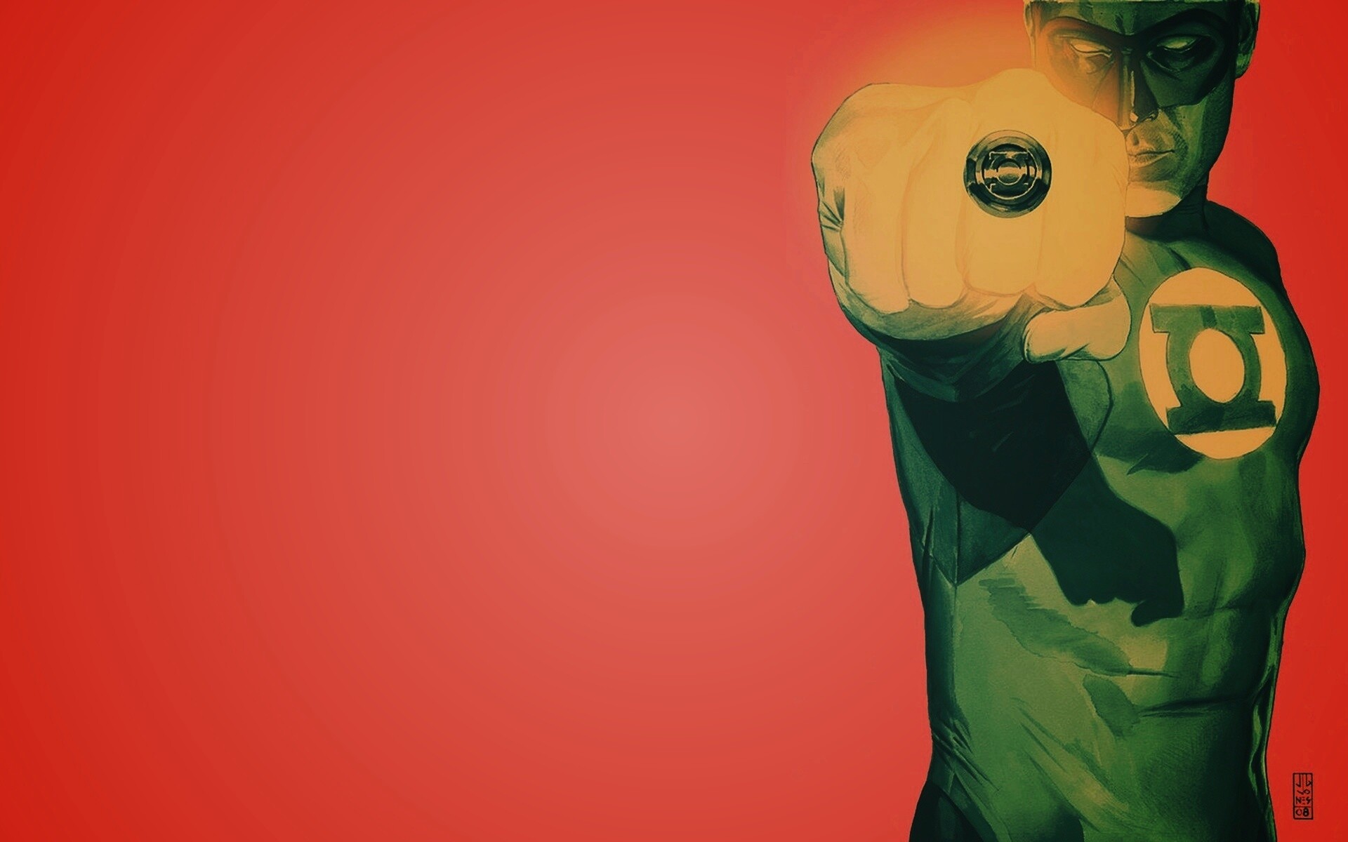 Зелёный фонарь рисунок обои