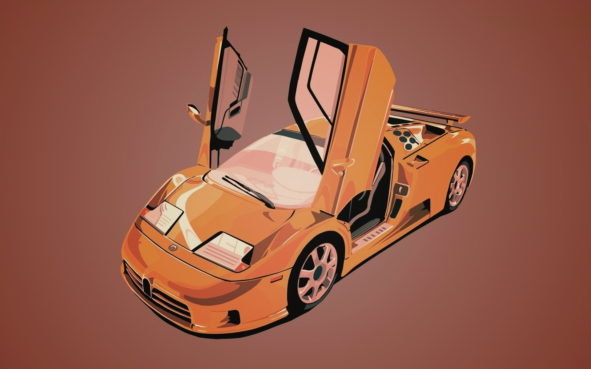 Bugatti EB 110 в векторе обои