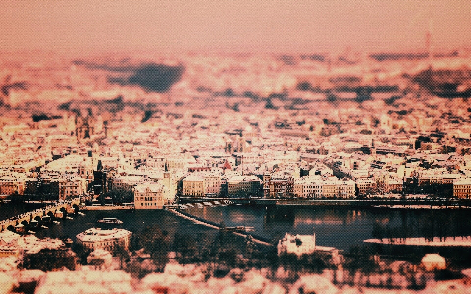 Вид на город обои