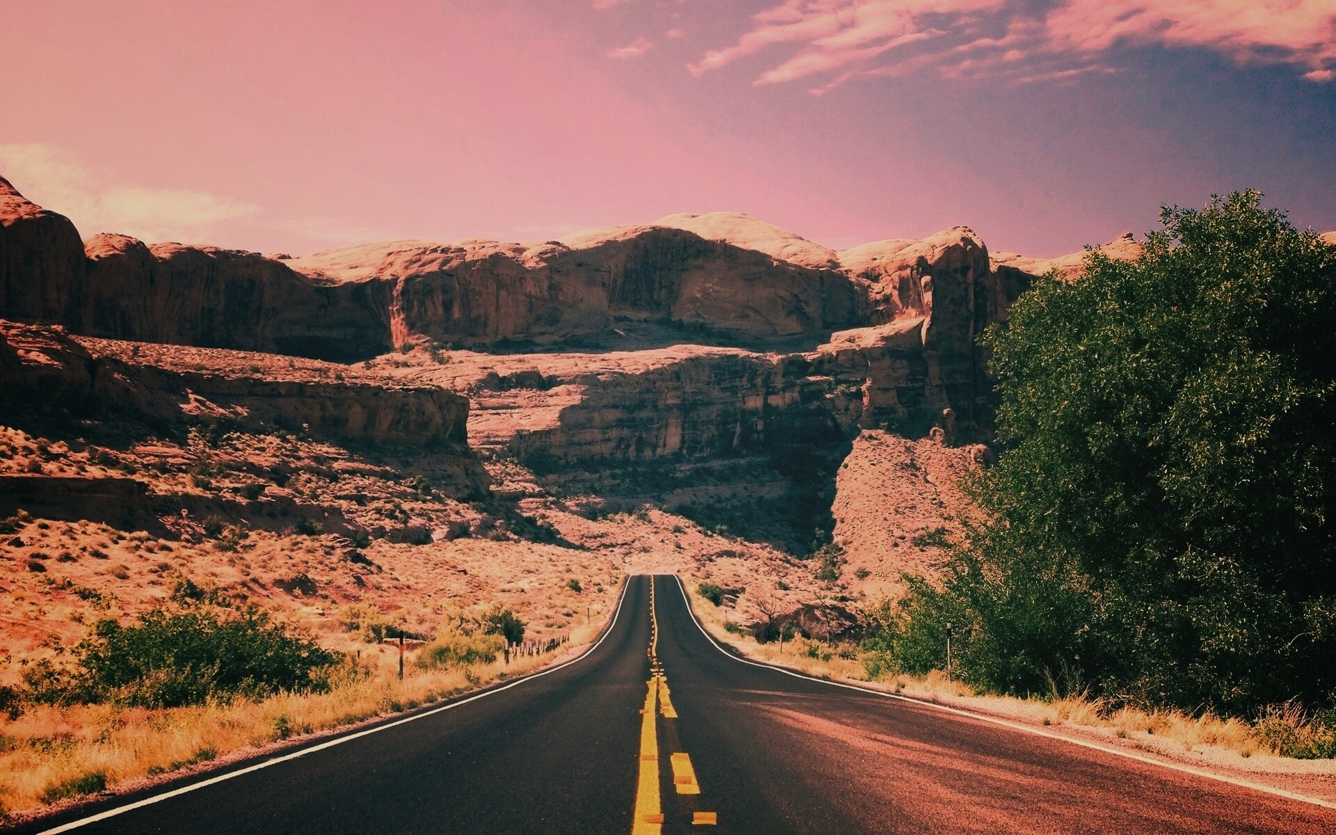 Дорога в горах обои