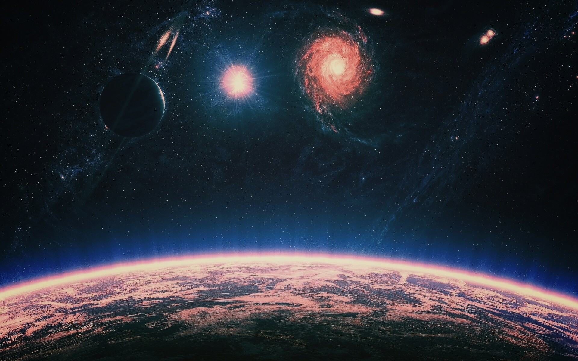 Бесконечный черный космос обои