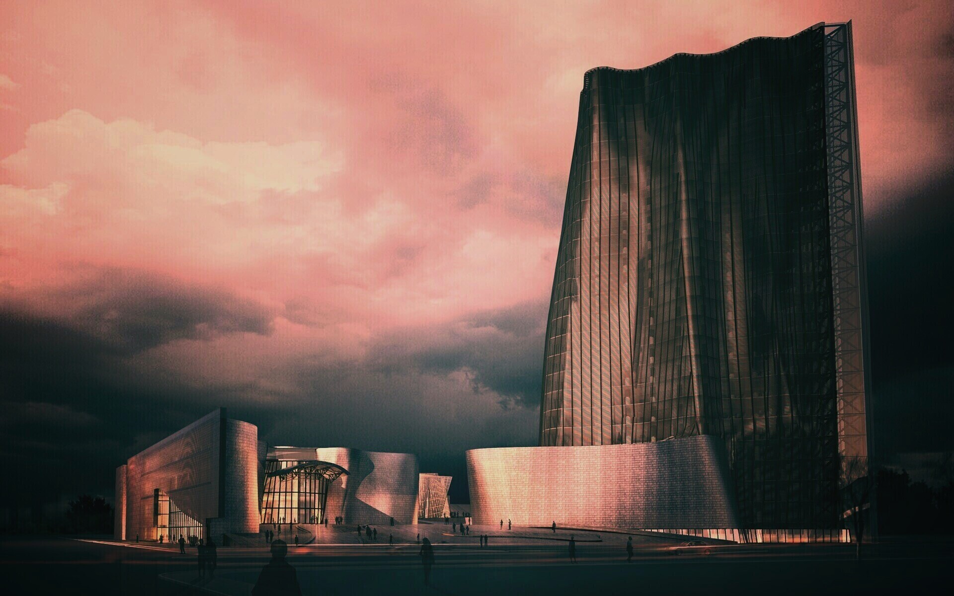 Здание обои