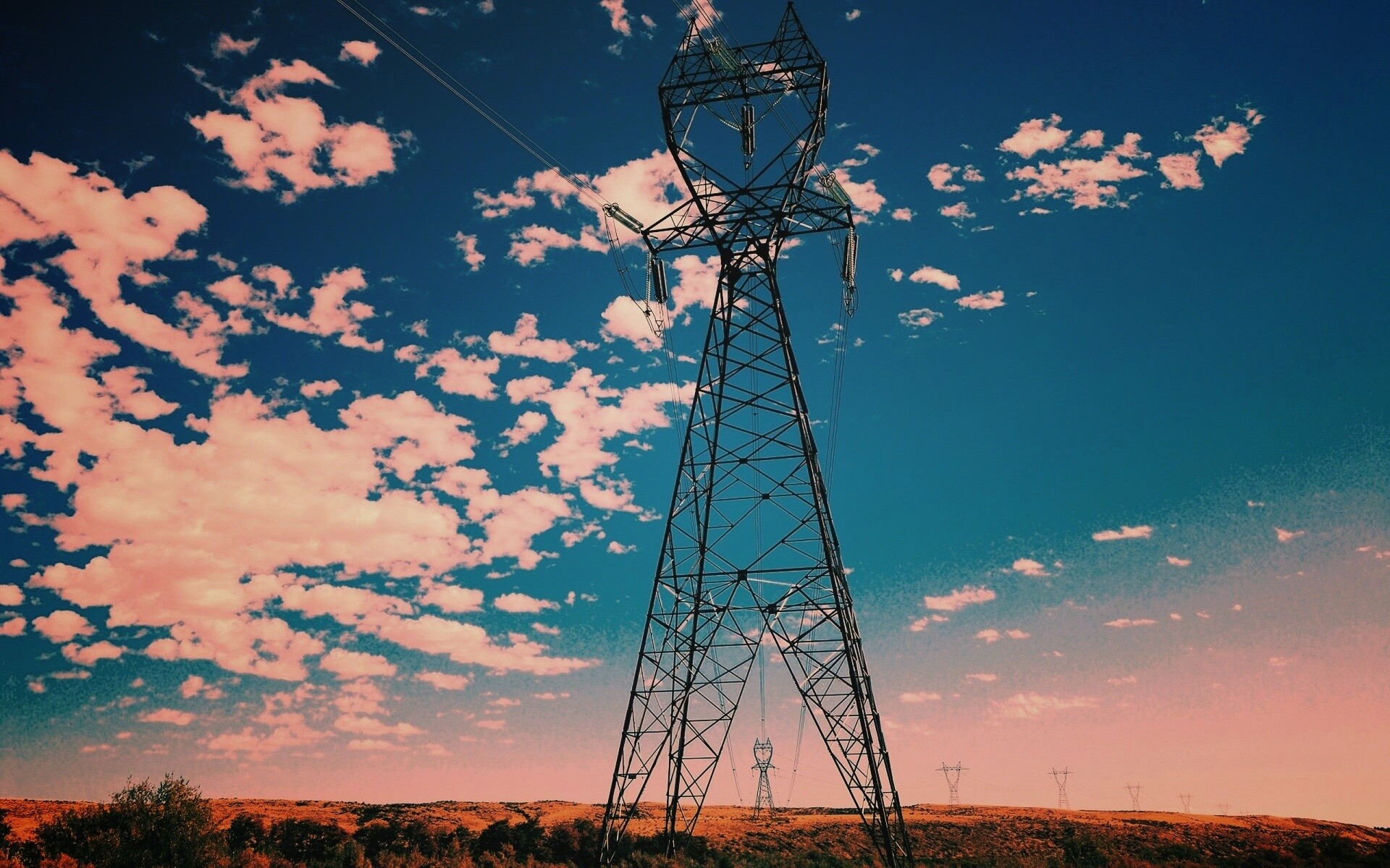 Линии электро передач обои