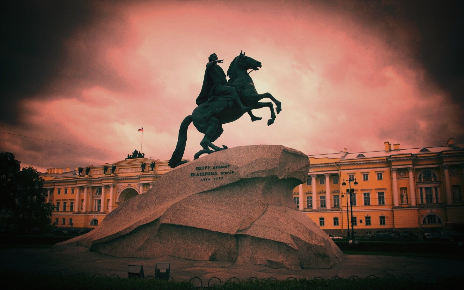 Медный Всадник в Питере обои