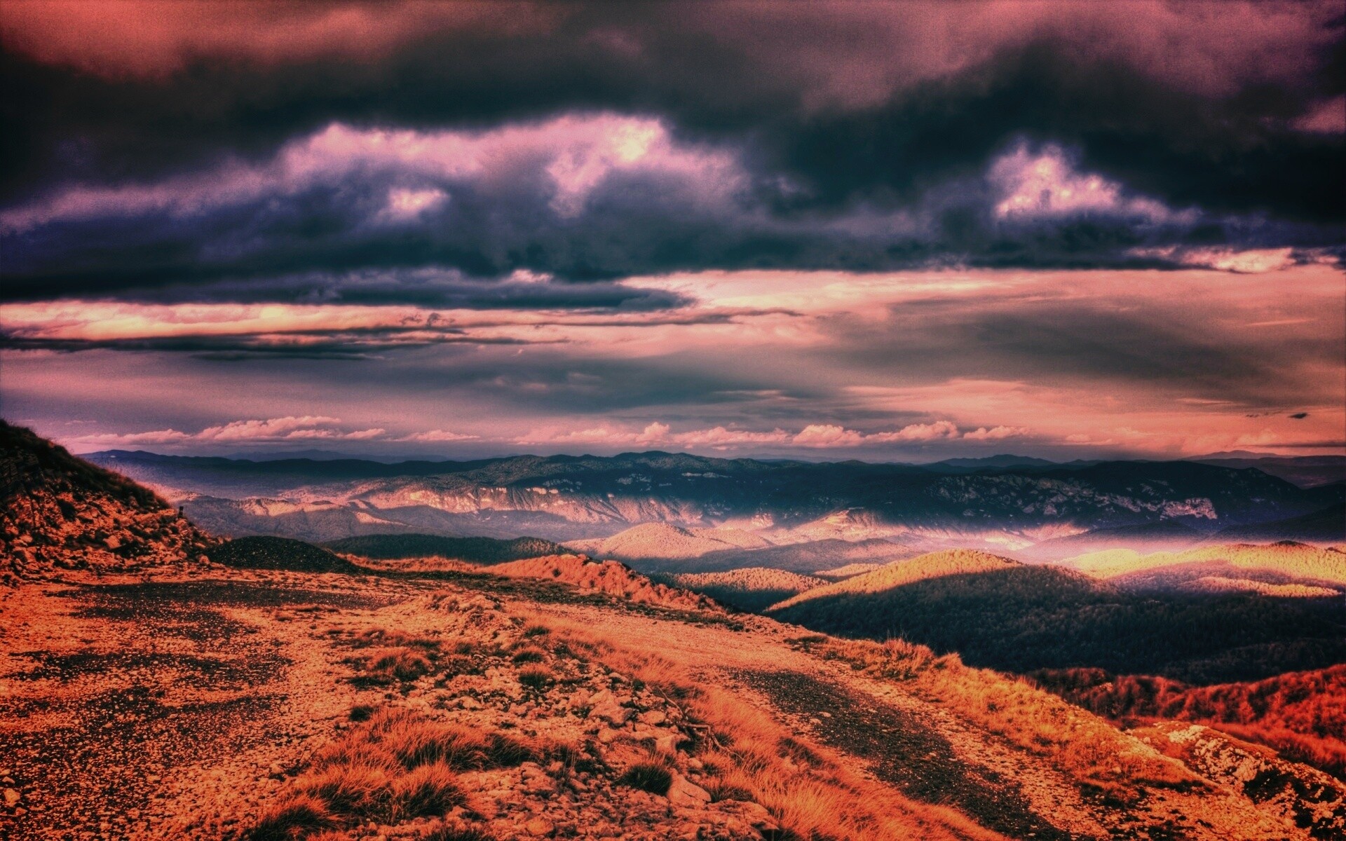 Горы в HDR обои