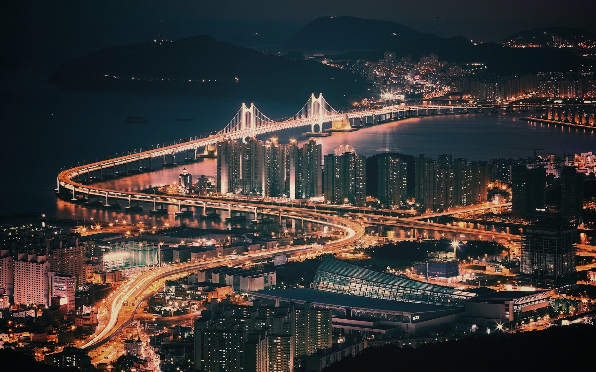 Ночной город обои