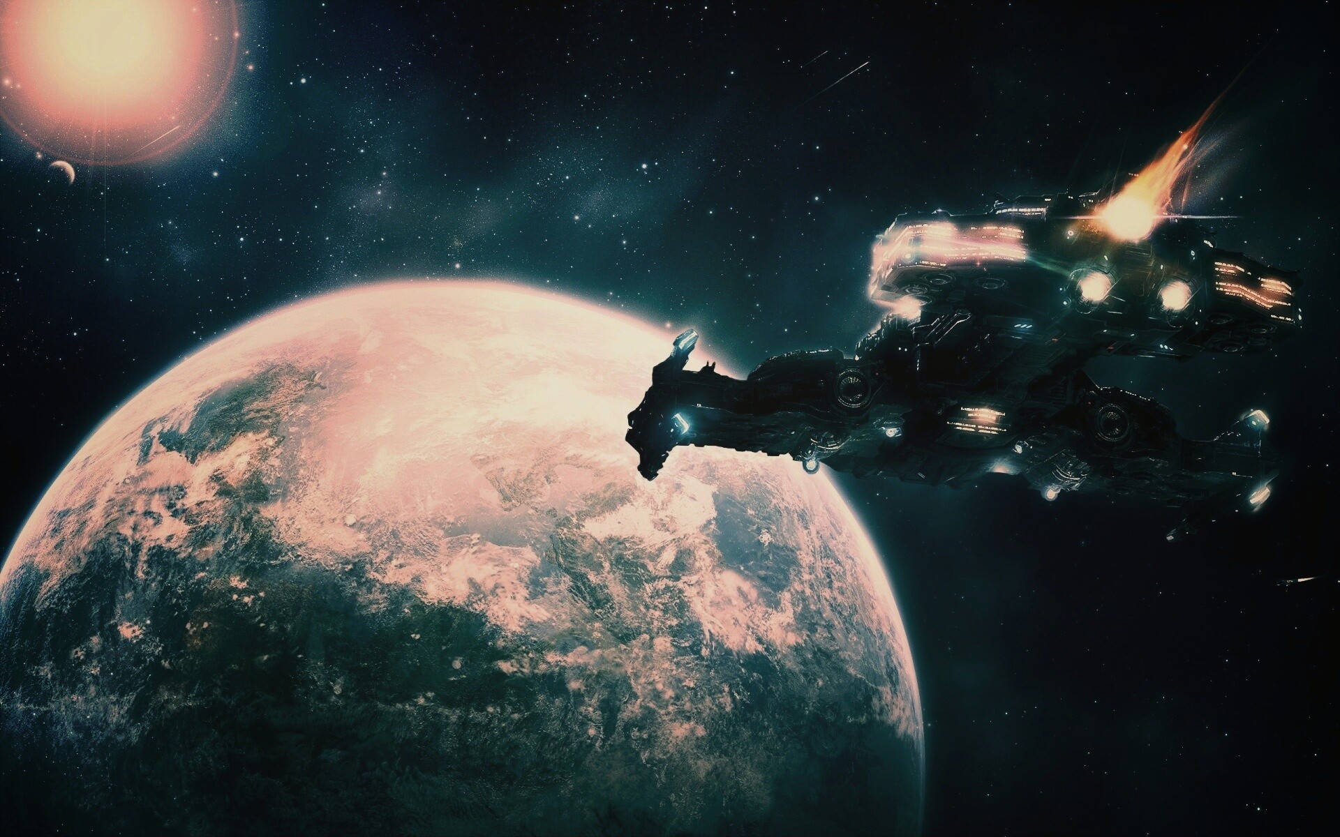 Hyperion летит к земле обои