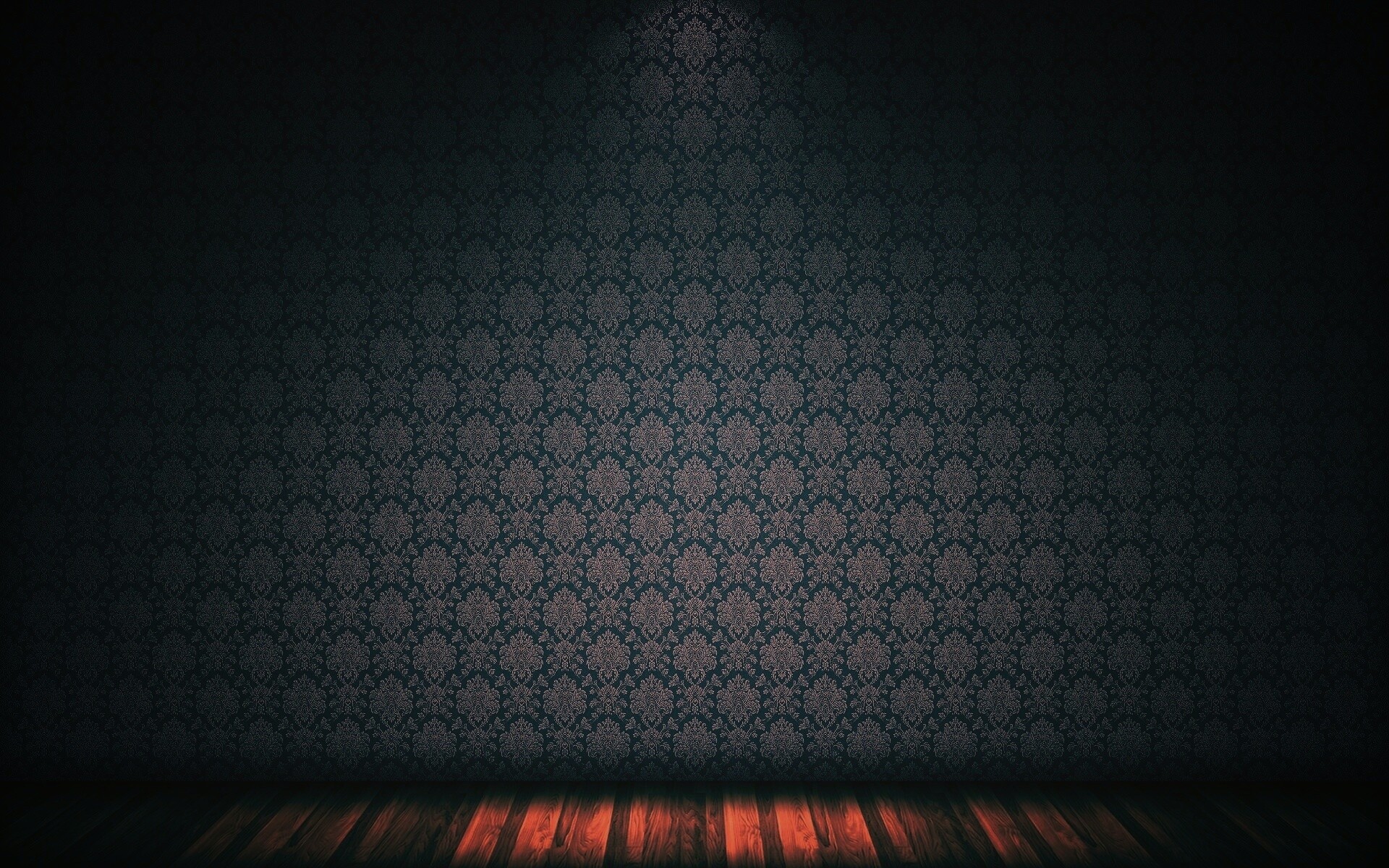 Комната с узорными обоями обои