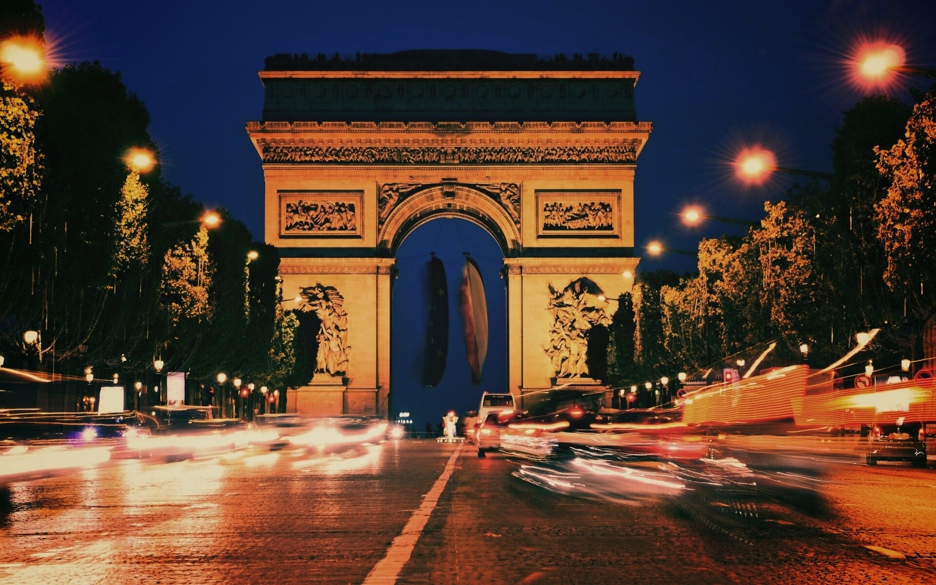 Арка на елисейских полях обои