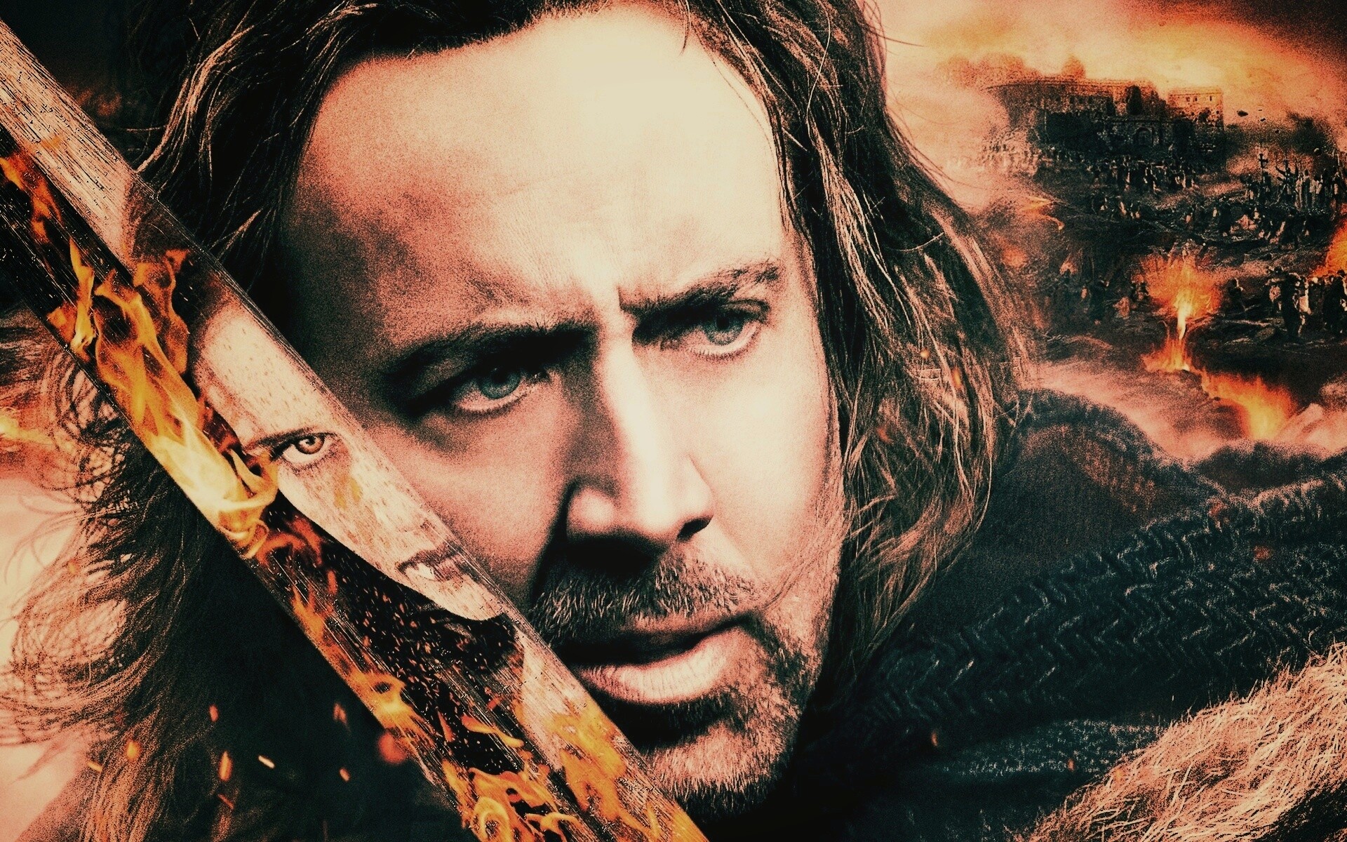 Николас Кейдж в фильме Время ведьм обои