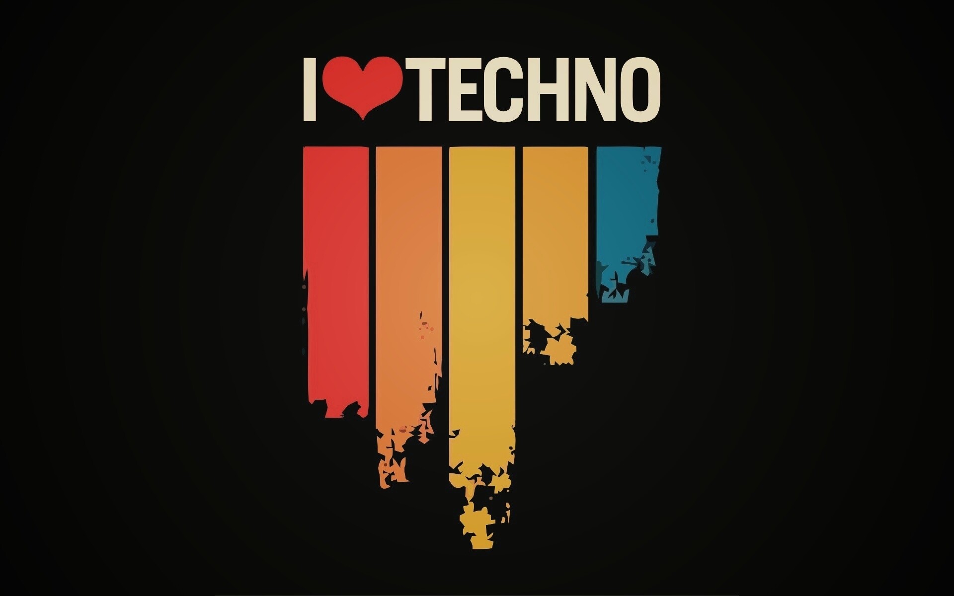 Я люблю техно обои