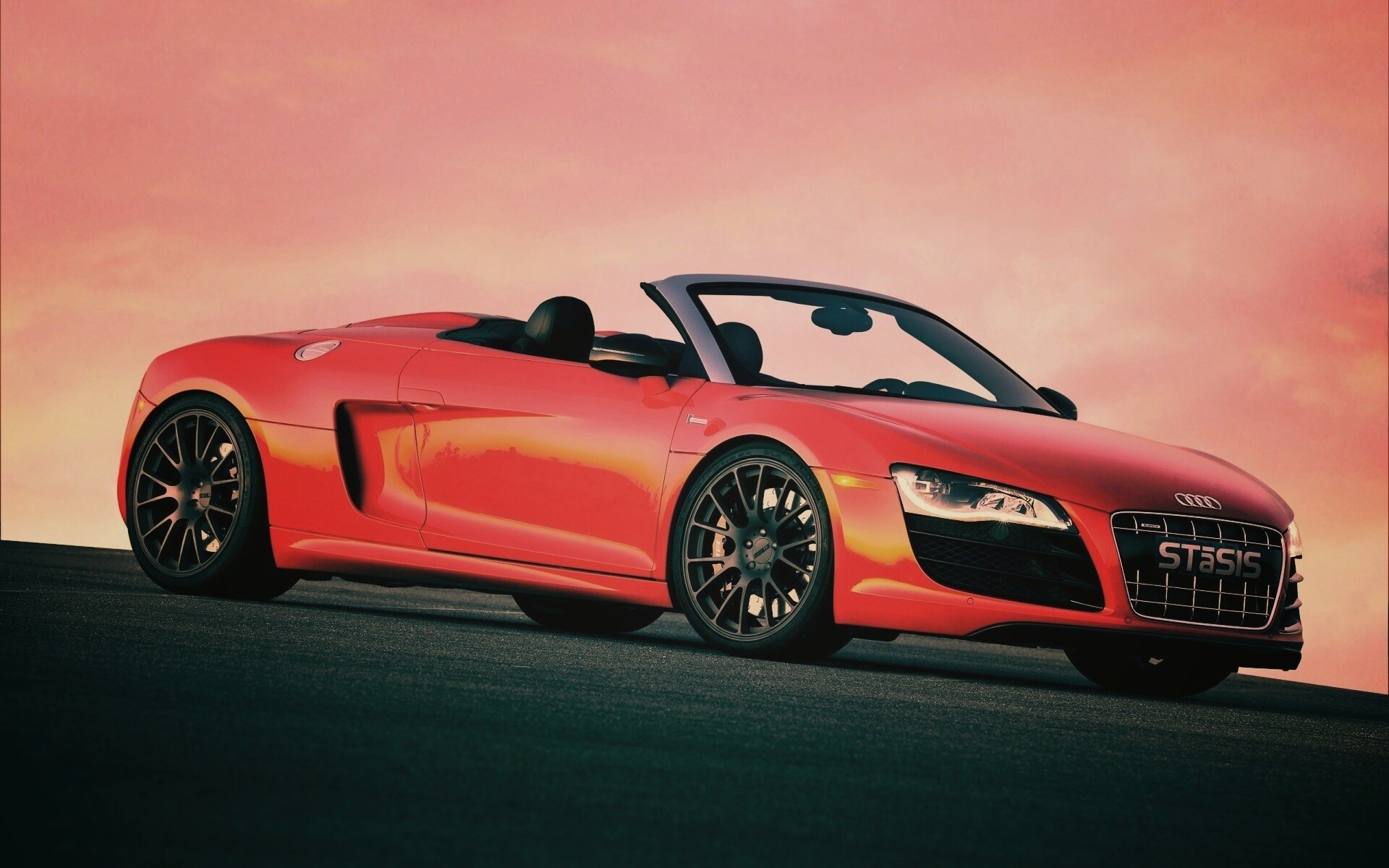 Красная Audi обои