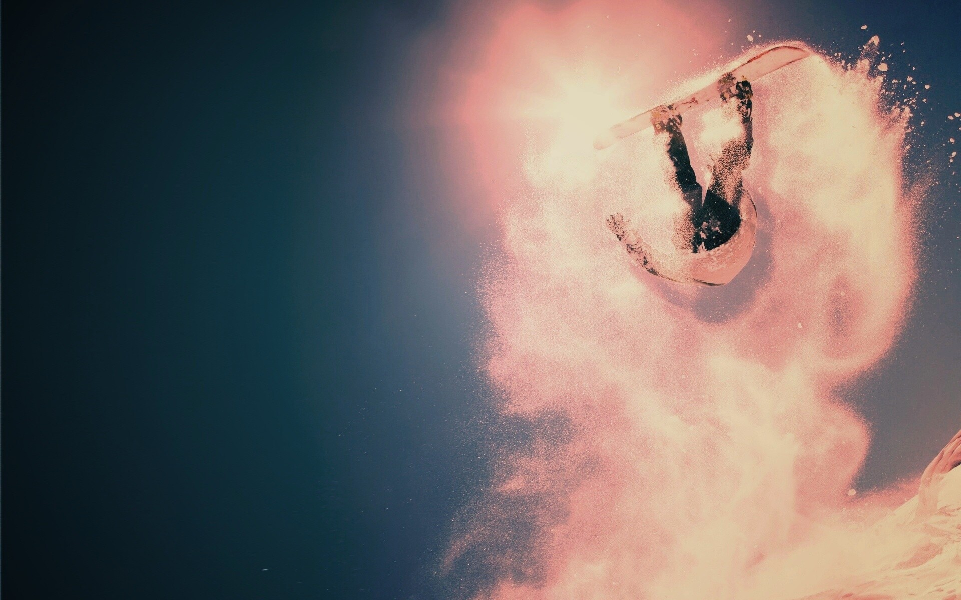 Прыжок на сноуборде обои