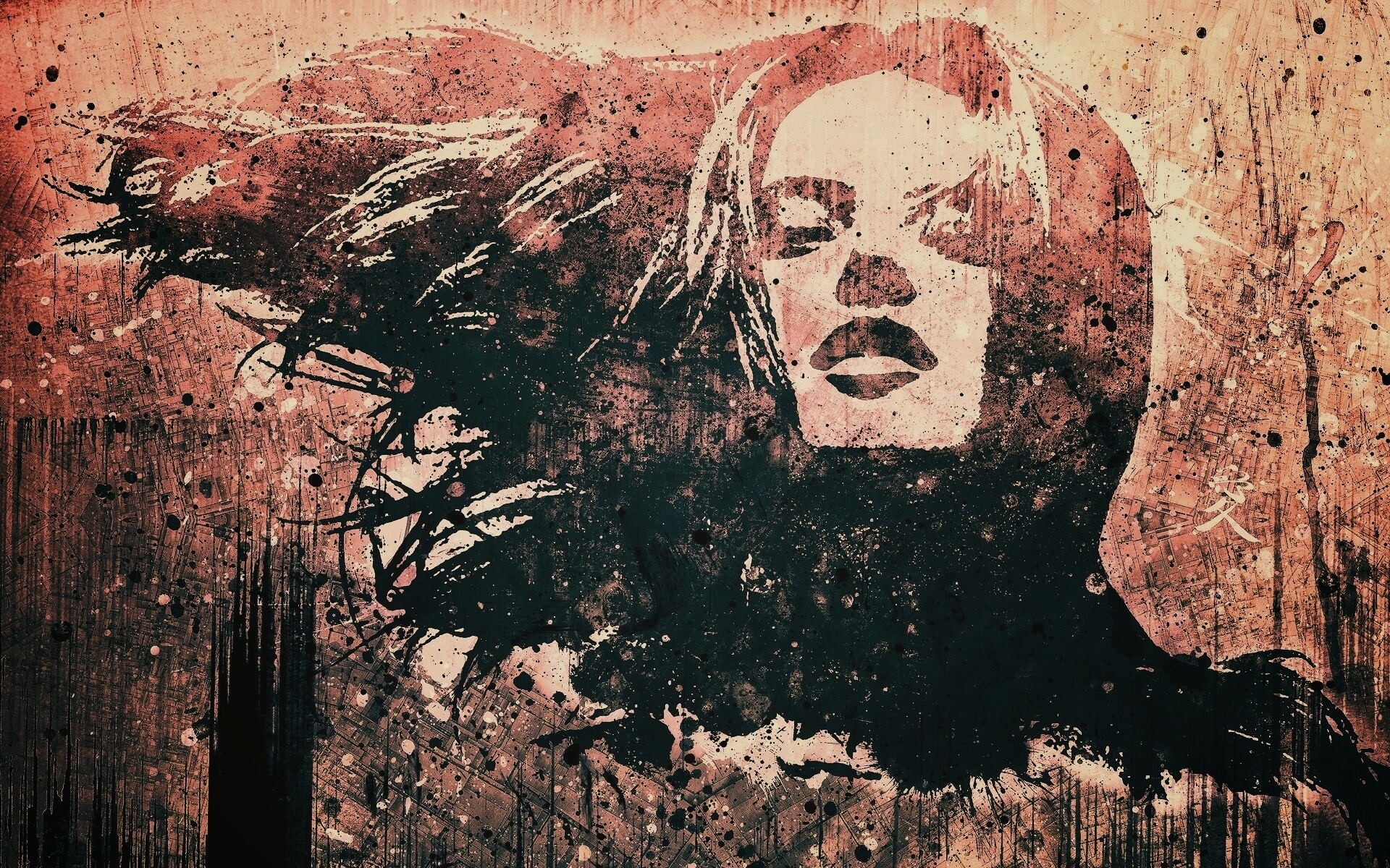 Стильный коллаж с девушкой обои