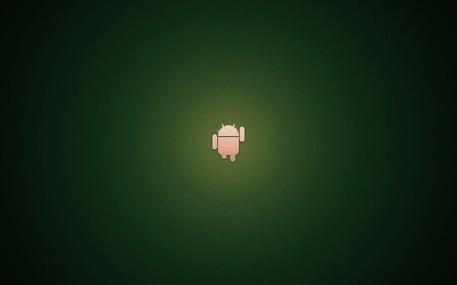 Логотип Android на зеленом фоне обои