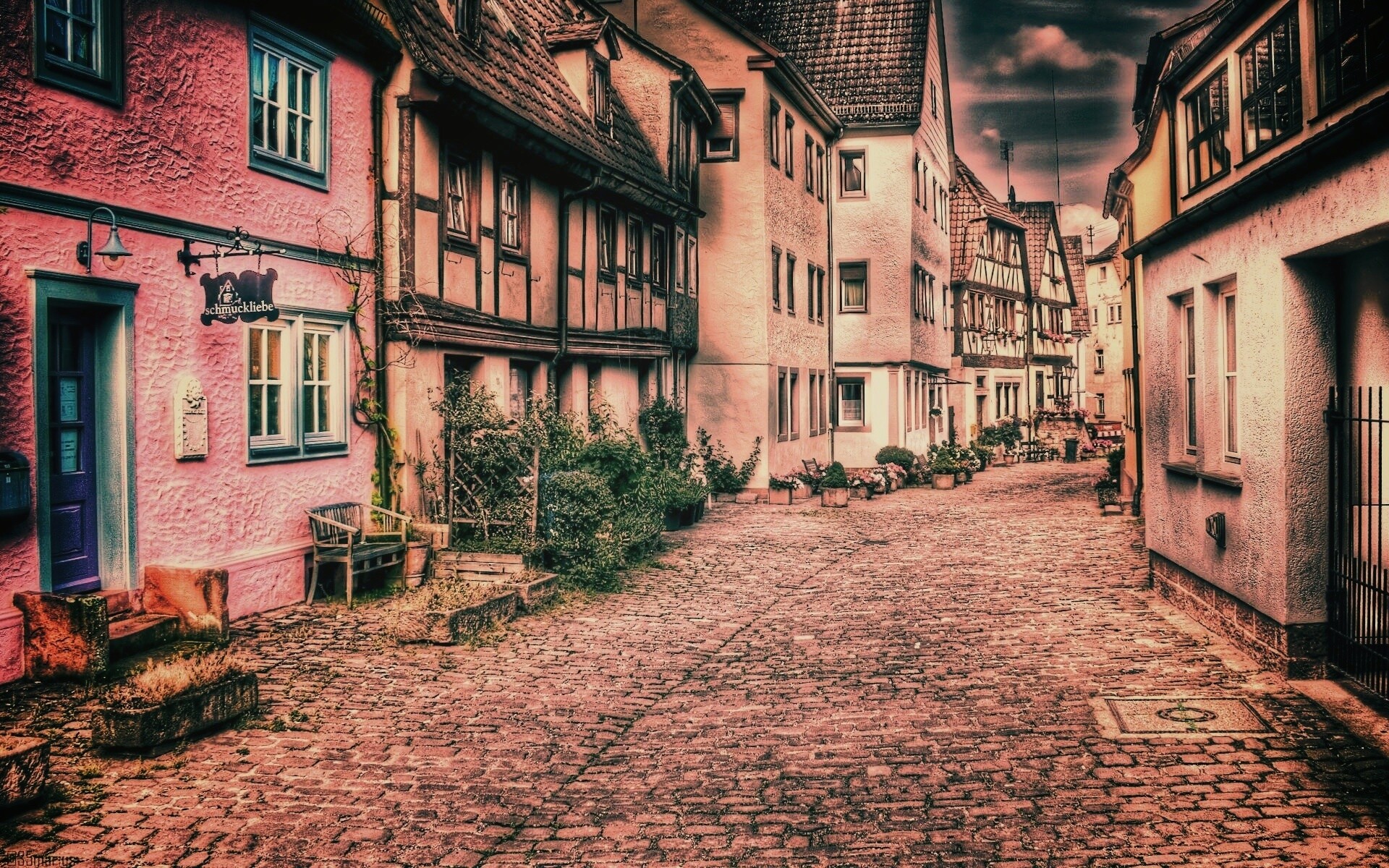 Старый городок обои