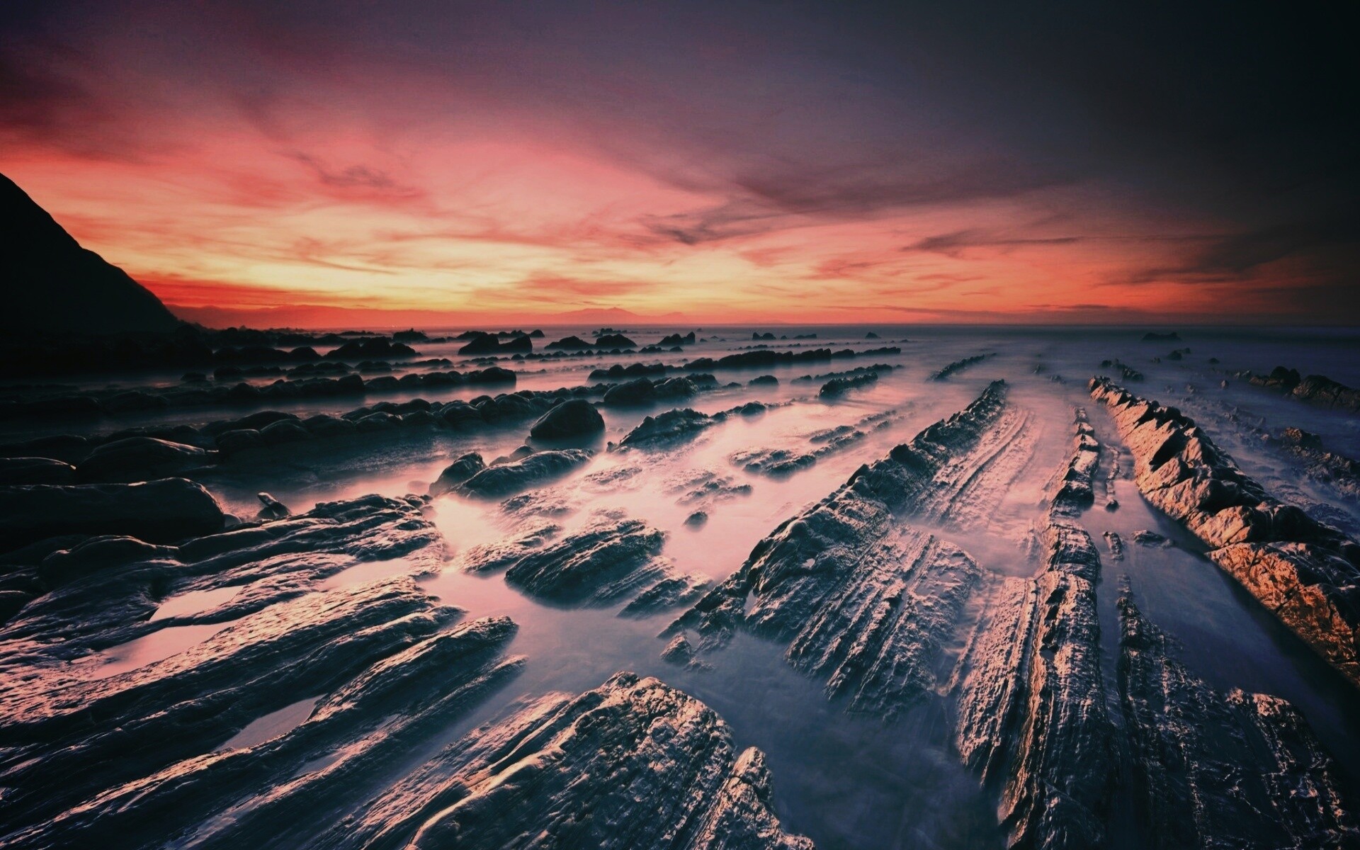 Рифы в тумане обои