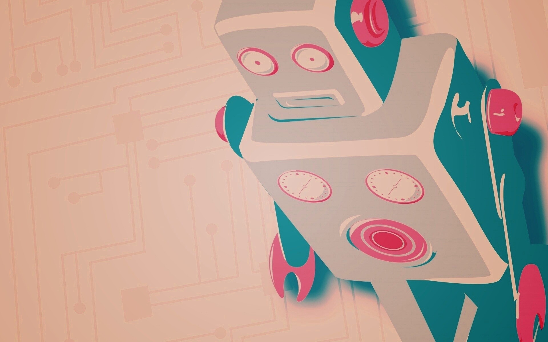 Векторный робот обои