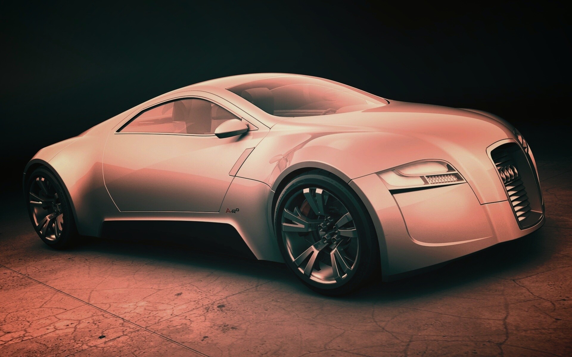 Серебристый концепт ауди обои