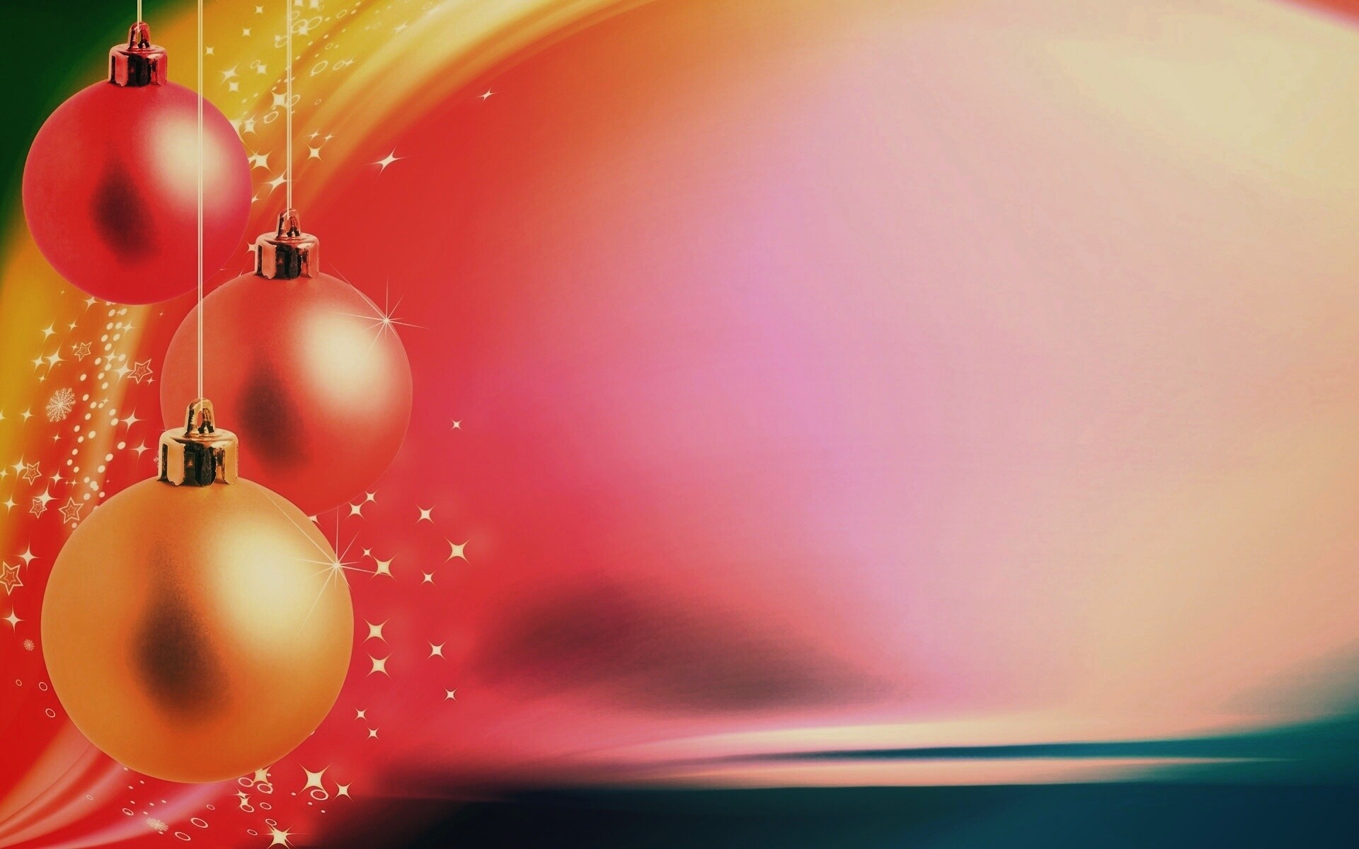 Яркие новогодние игрушки обои