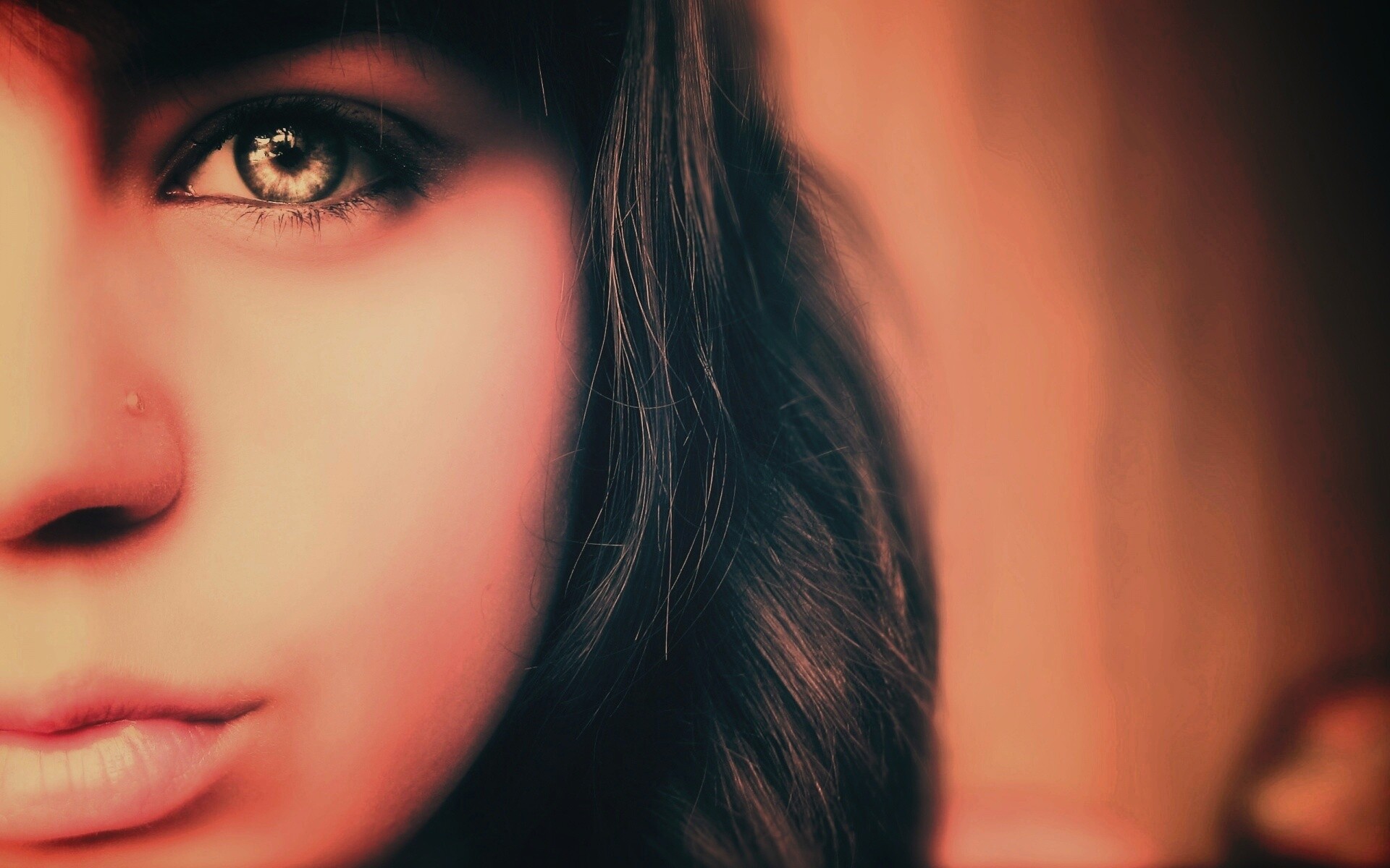 Лицо крупным планом обои