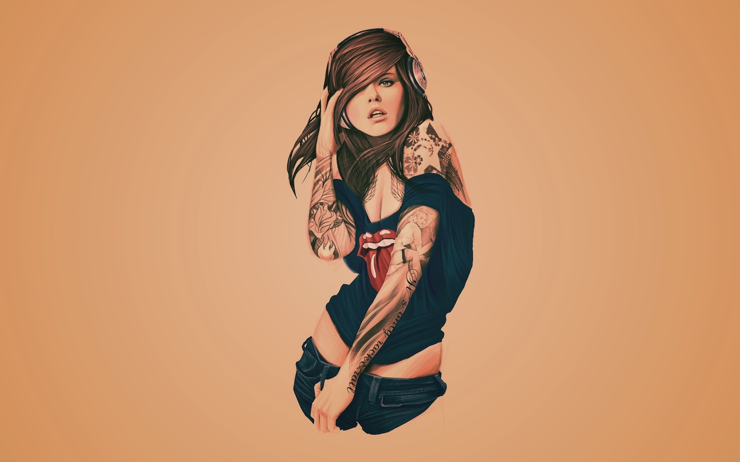 Музыкальная девочка обои