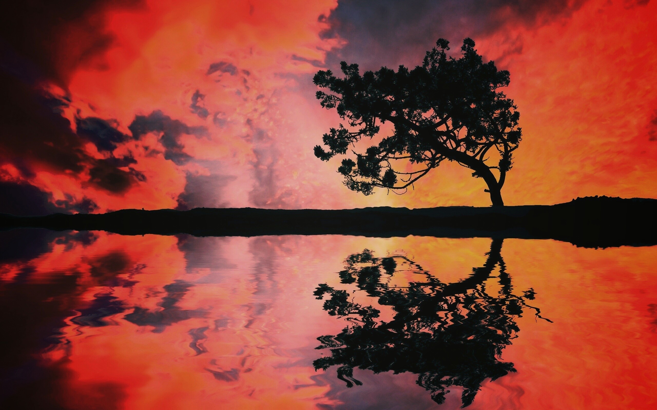 Зеркальное озеро обои