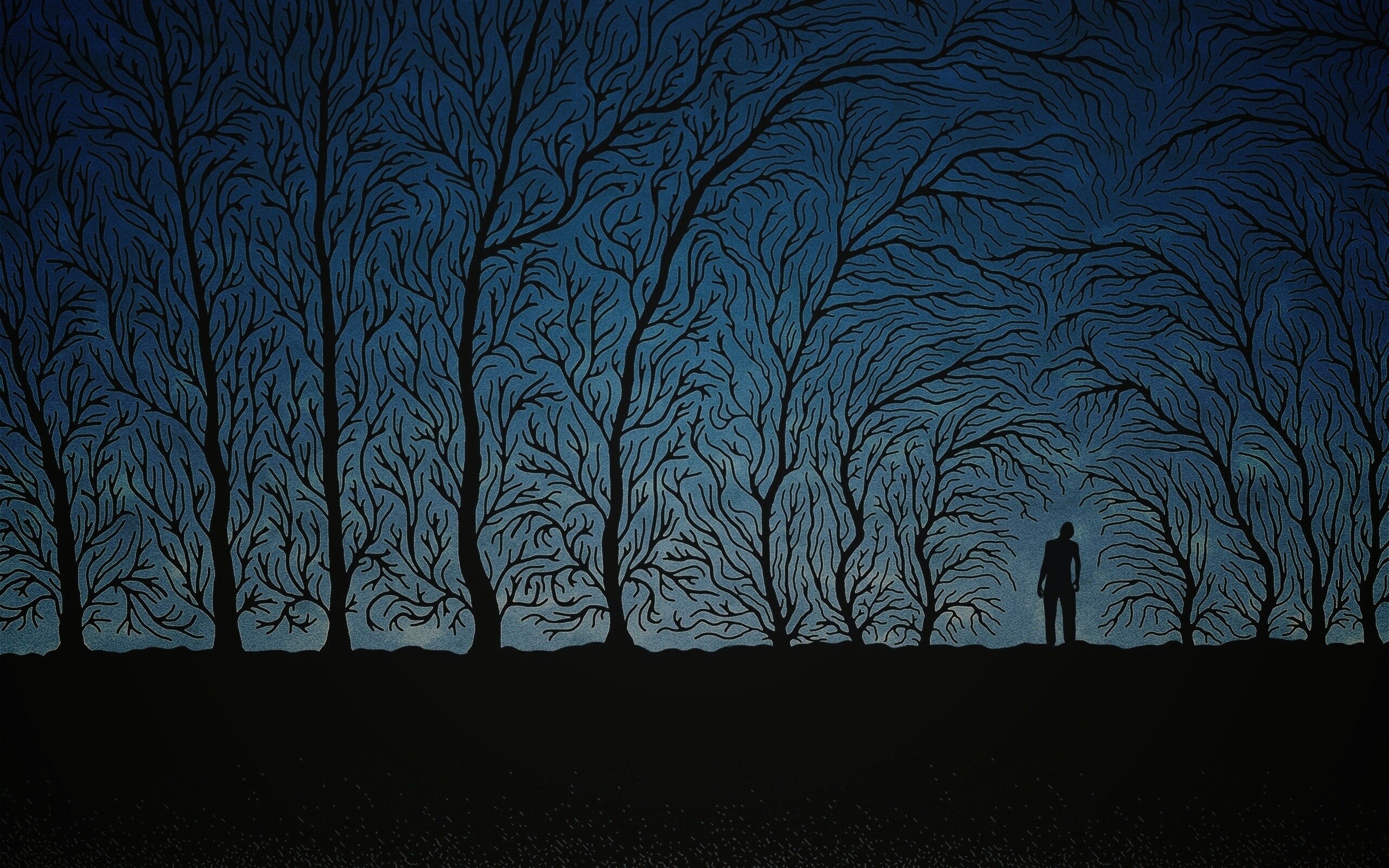 Смыкающиеся деревья обои