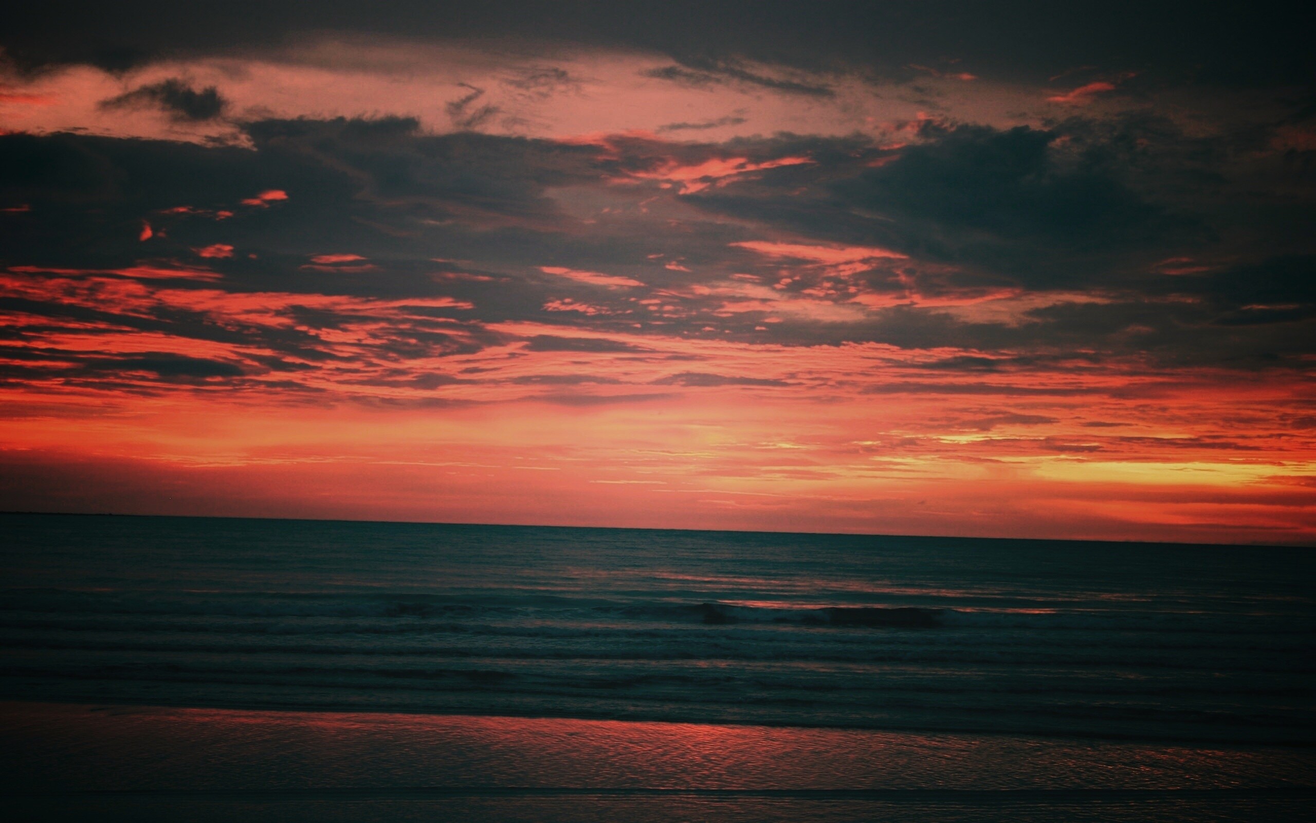 Закат на море обои