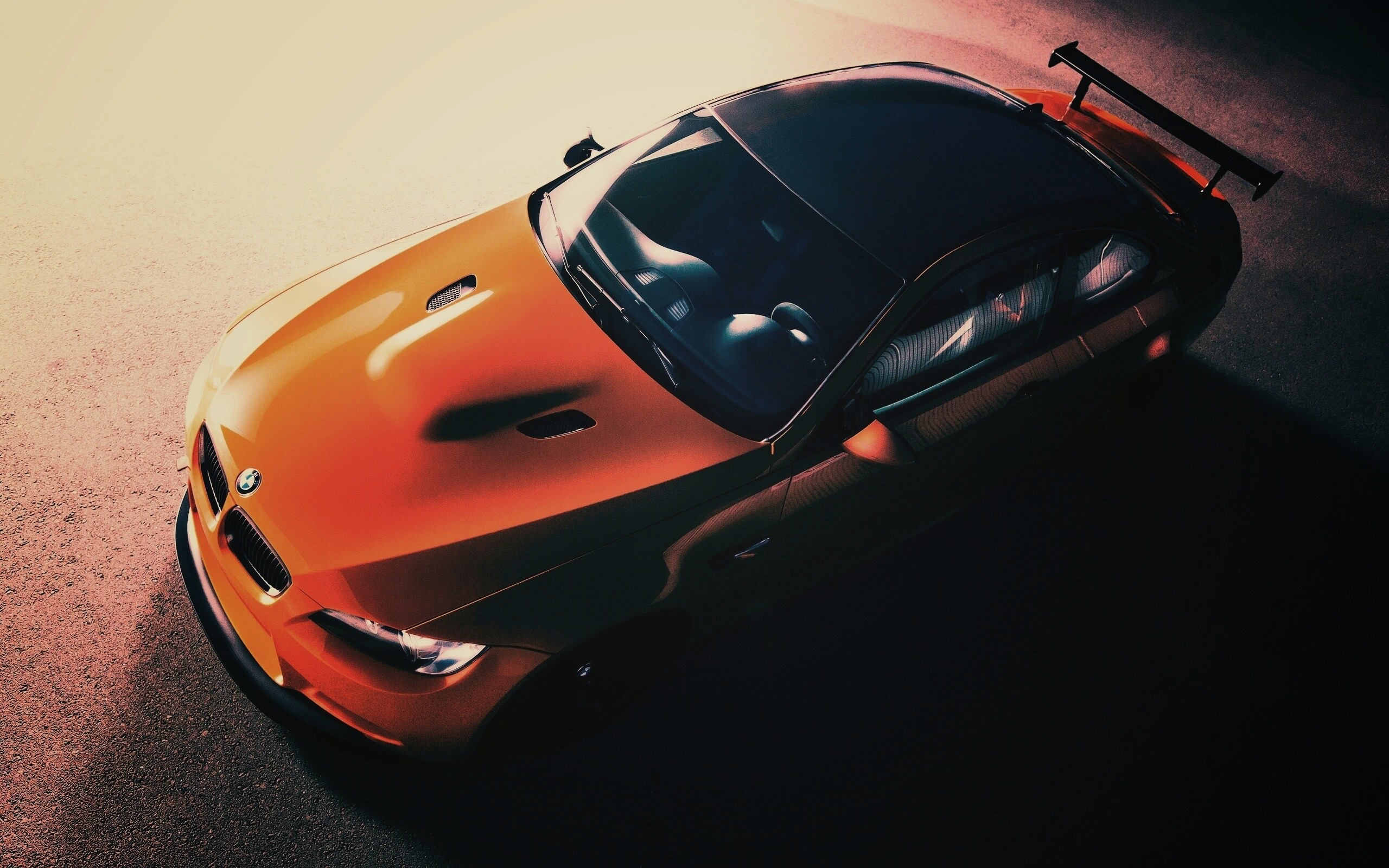 Оранжевый BMW обои