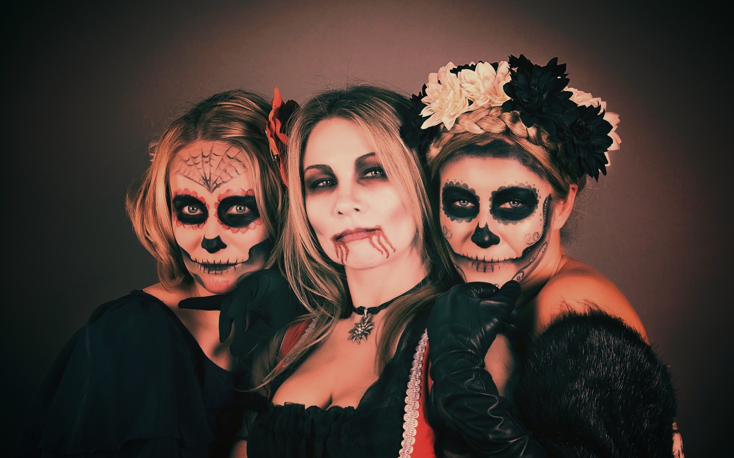 Макияж на хэллоувин обои