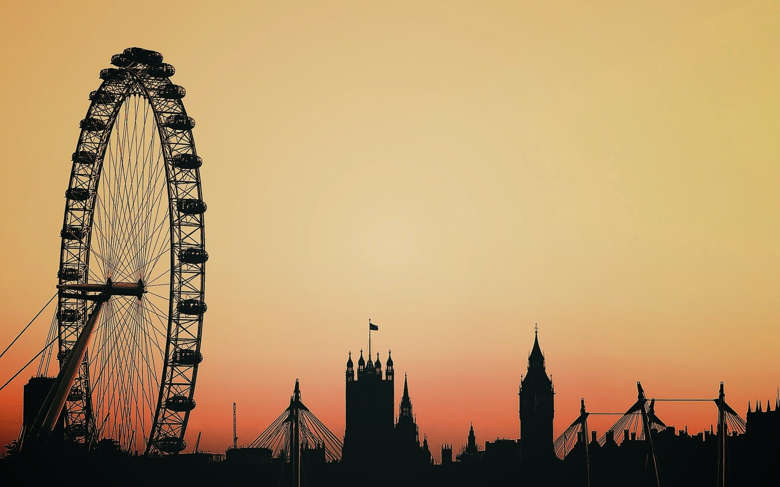 Силуэт Лондона обои