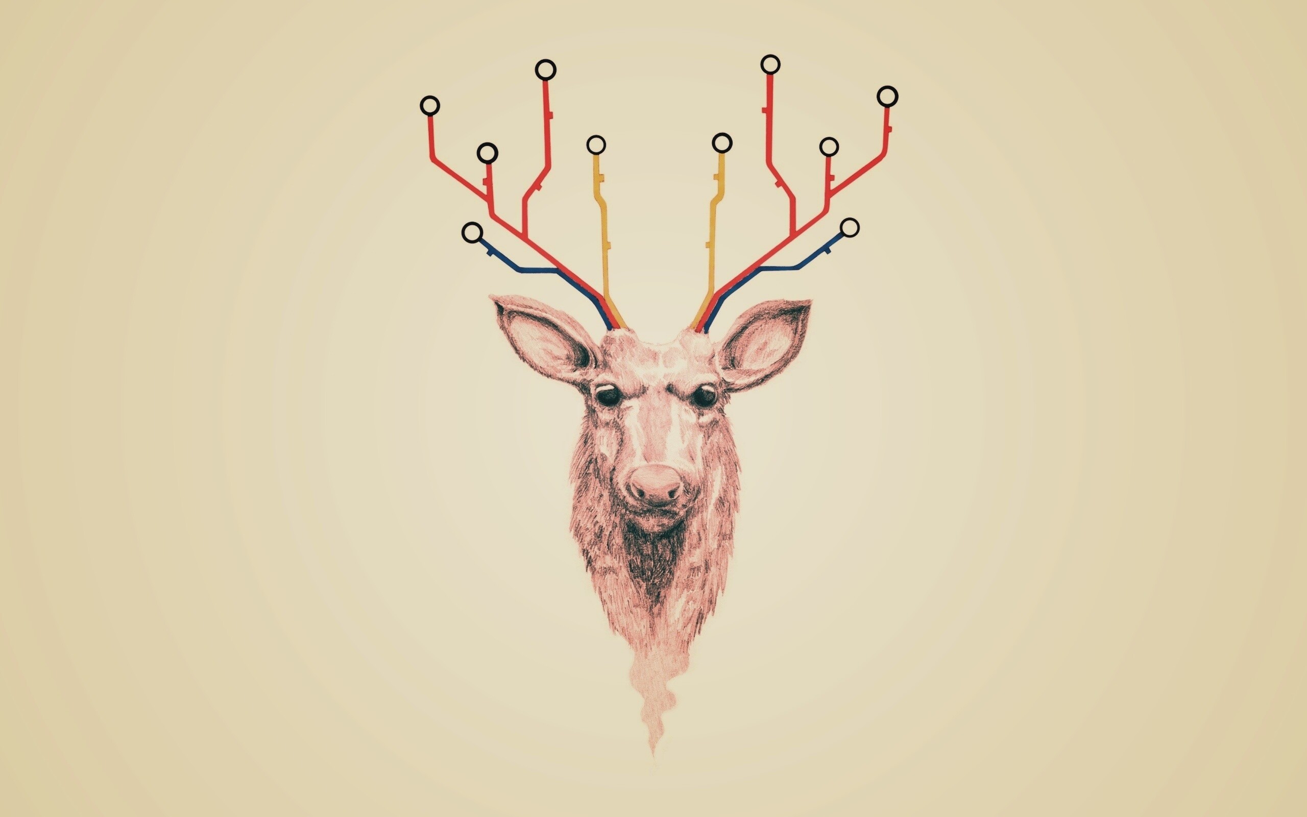 Схематичный олень обои
